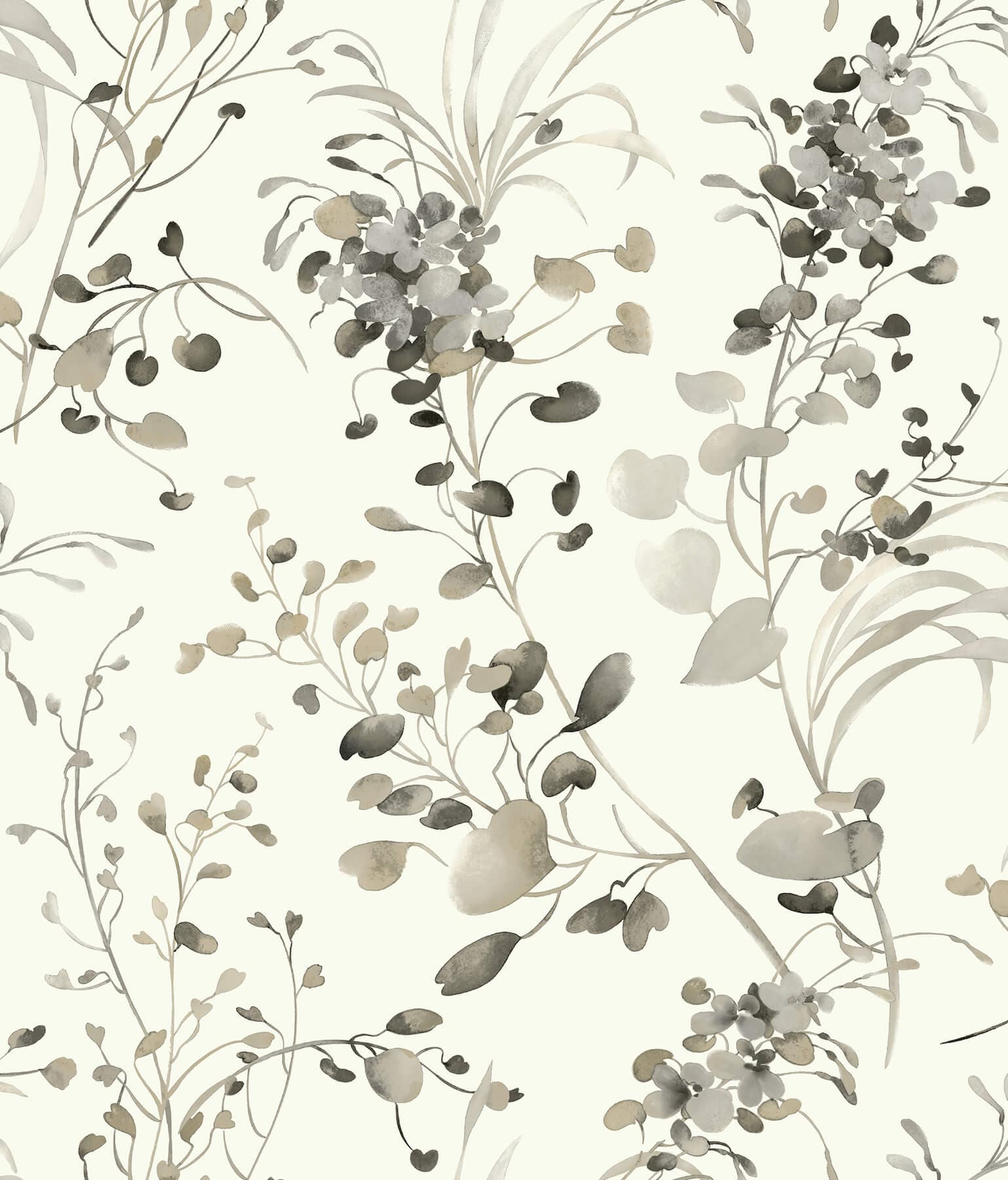 Spring Whispers Wallpaper- Charcoal