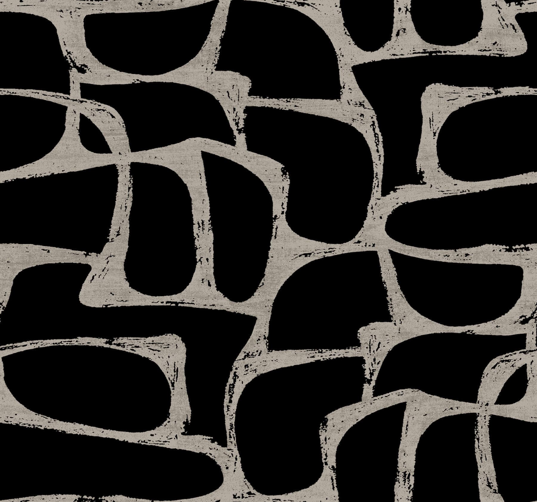 Craftsman Geometric Wallpaper- Black