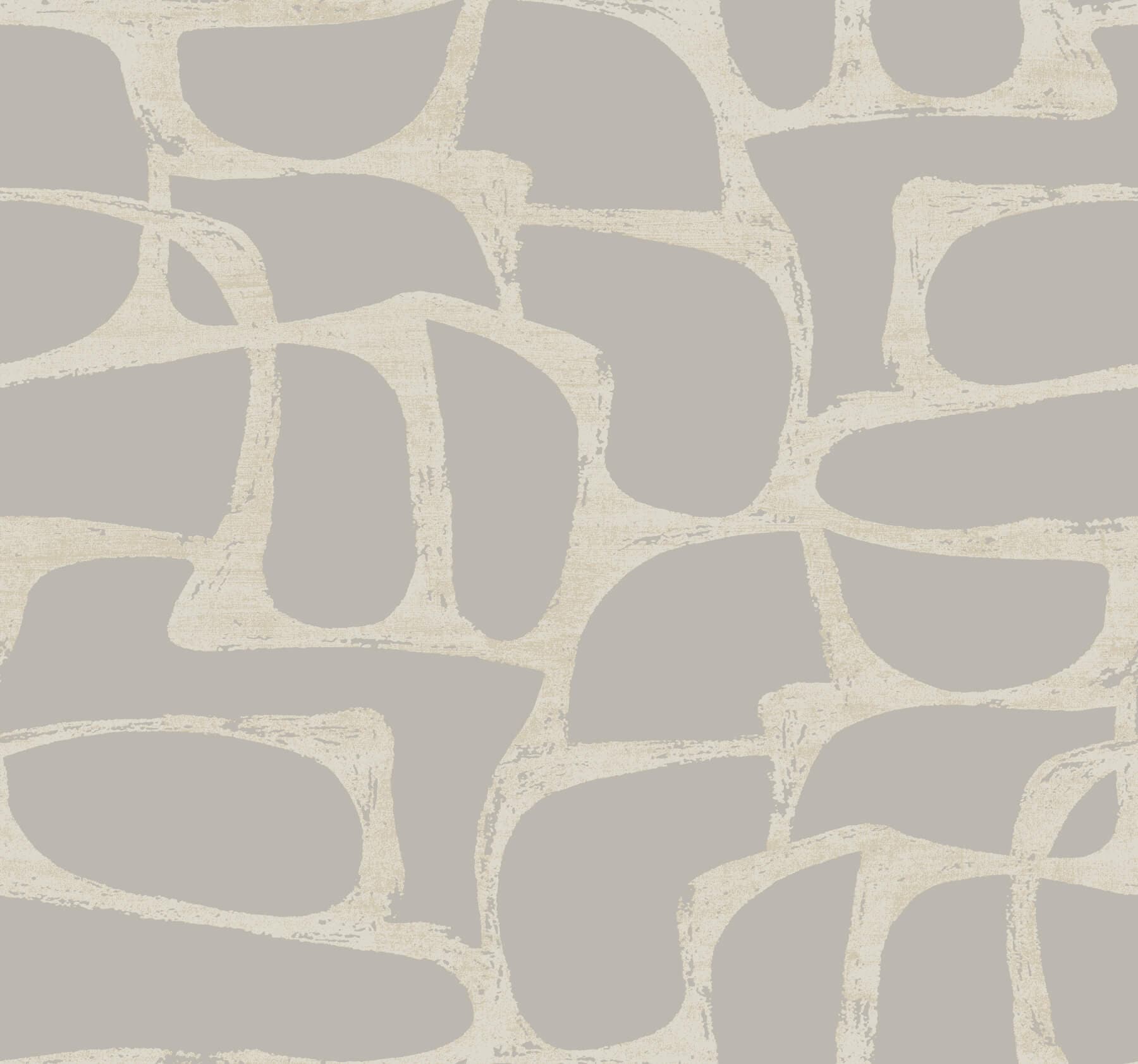 Craftsman Geometric Wallpaper- Taupe