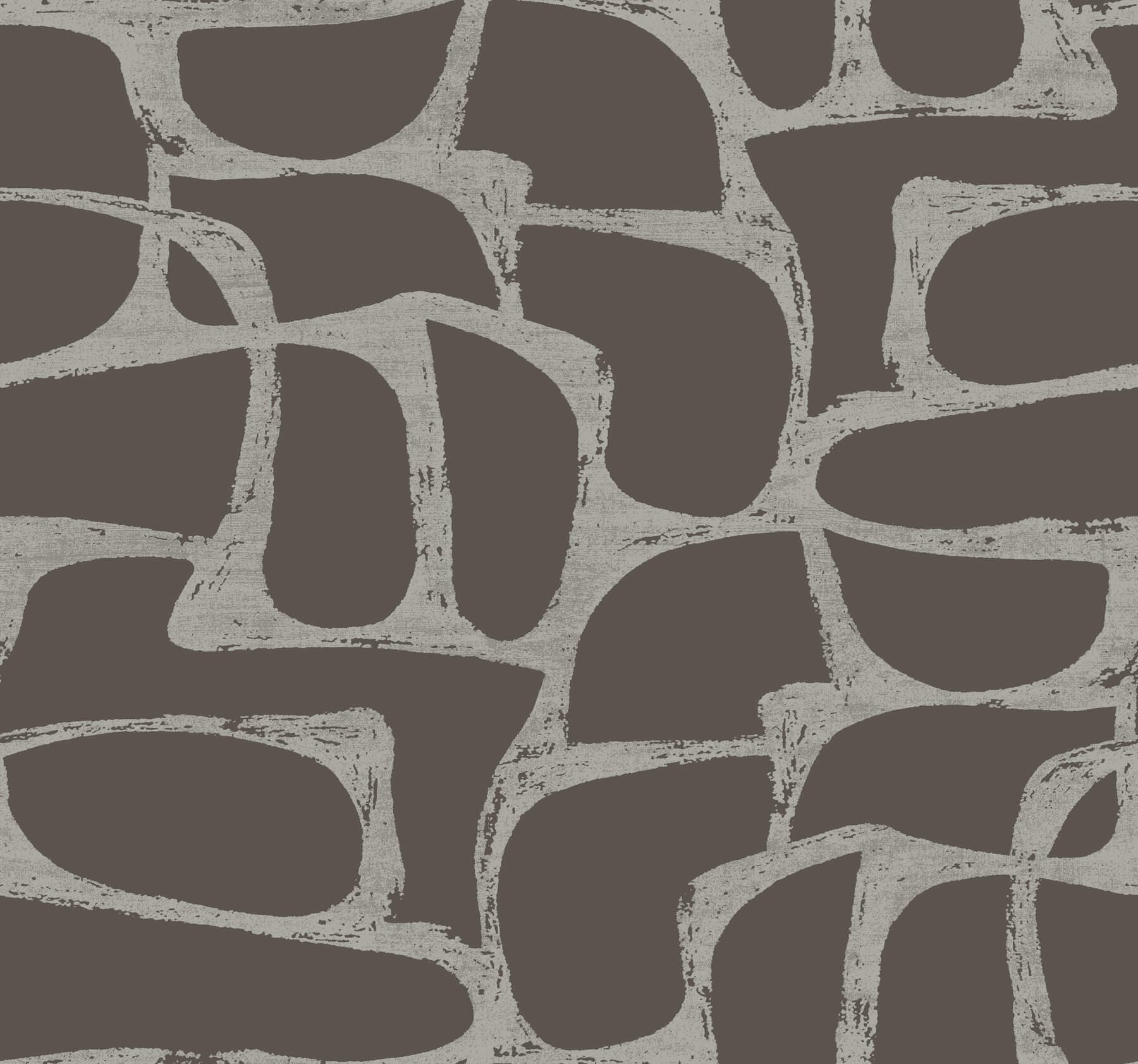 Craftsman Geometric Wallpaper- Mocha