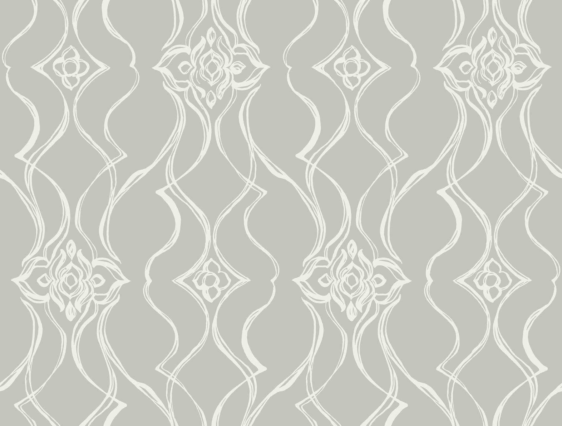 Pirouette Wallpaper- Grey