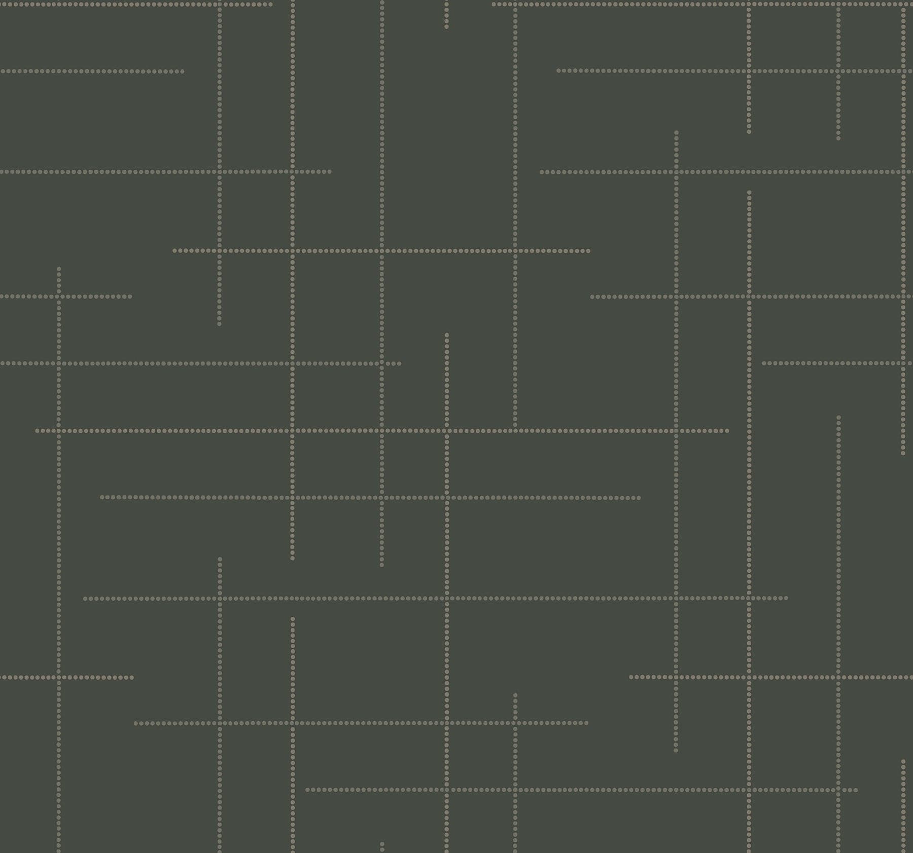 Wylie Dotted Gridlines Moss Wallpaper