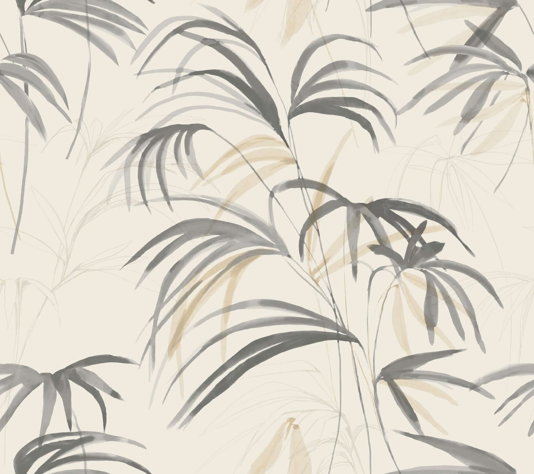 Inky Palms Wallpaper- Warm Neutral