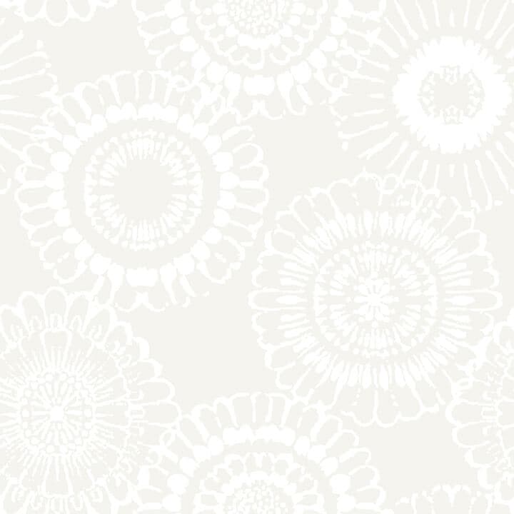 Sonnet Platinum Floral Wallpaper