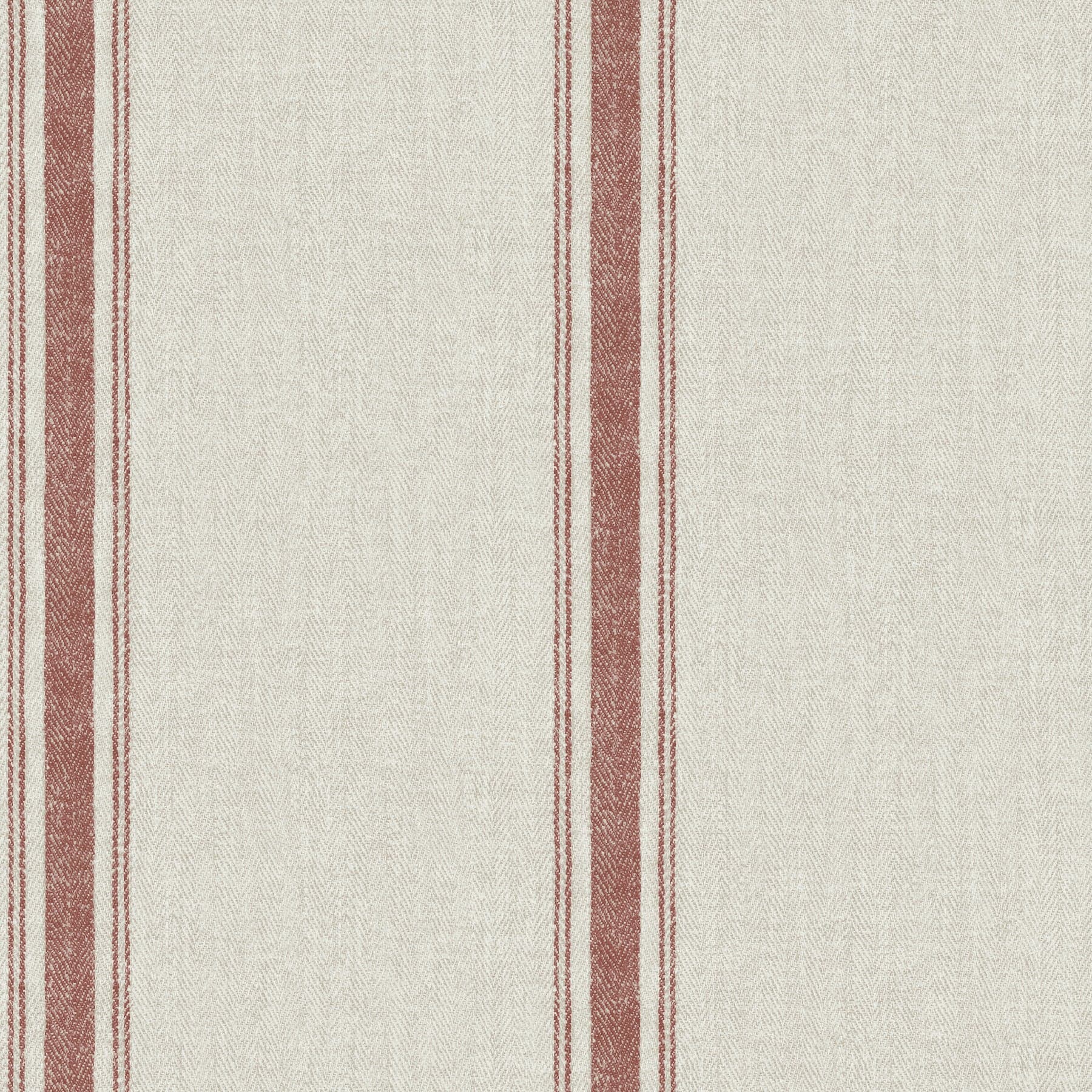 Chesapeake Linette Fabric Stripe Red Wallpaper