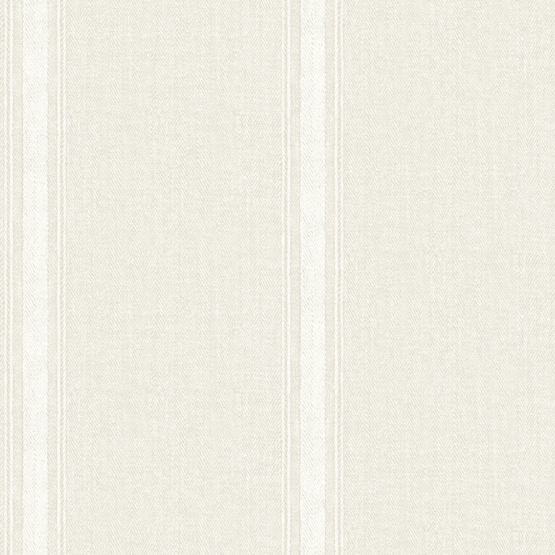 Chesapeake Linette Fabric Stripe Cream Wallpaper