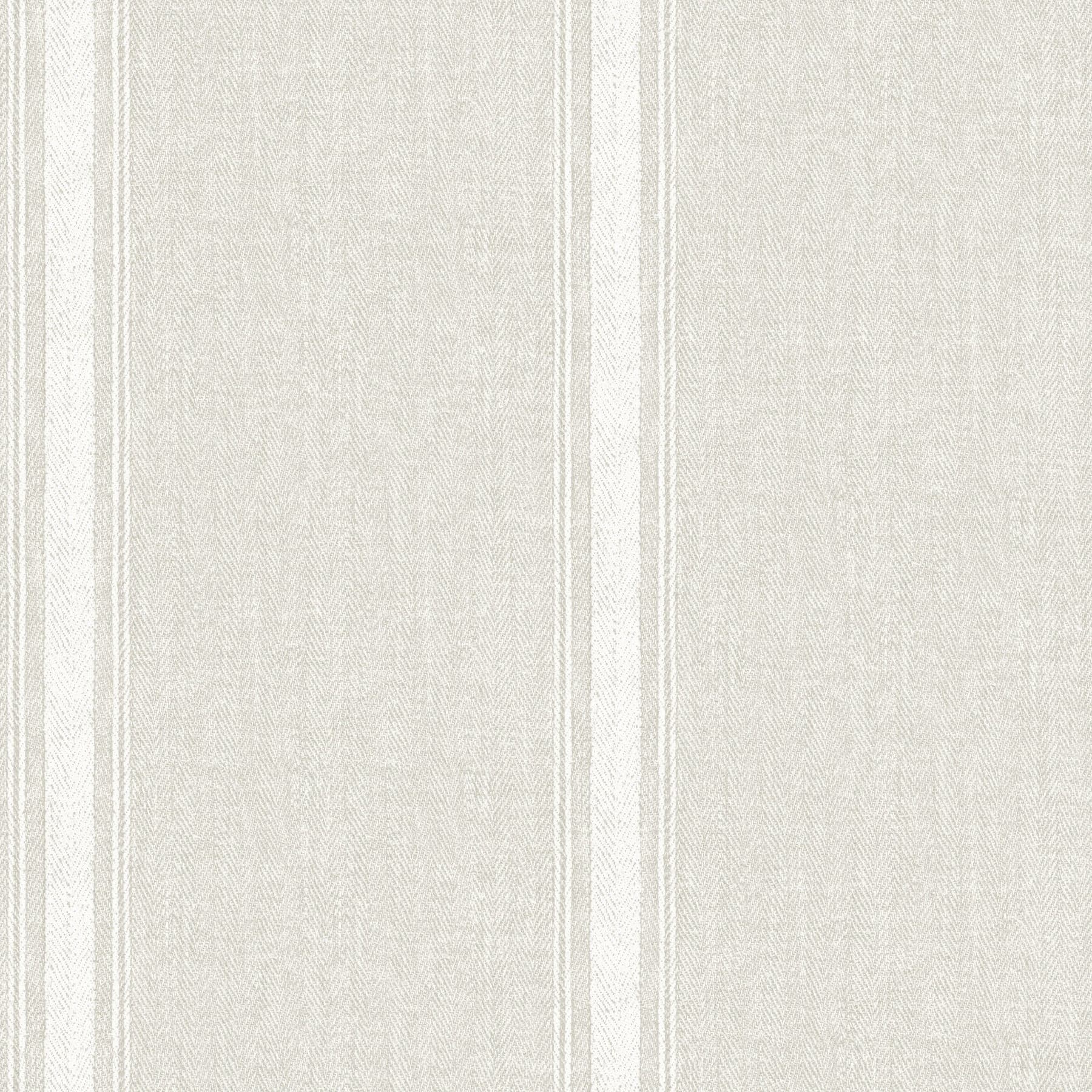 Chesapeake Linette Fabric Stripe Beige Wallpaper