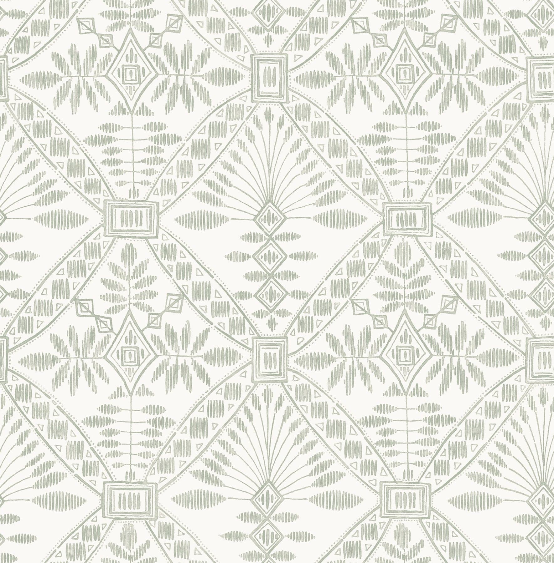 Chesapeake Emmarie Geometric Green Wallpaper