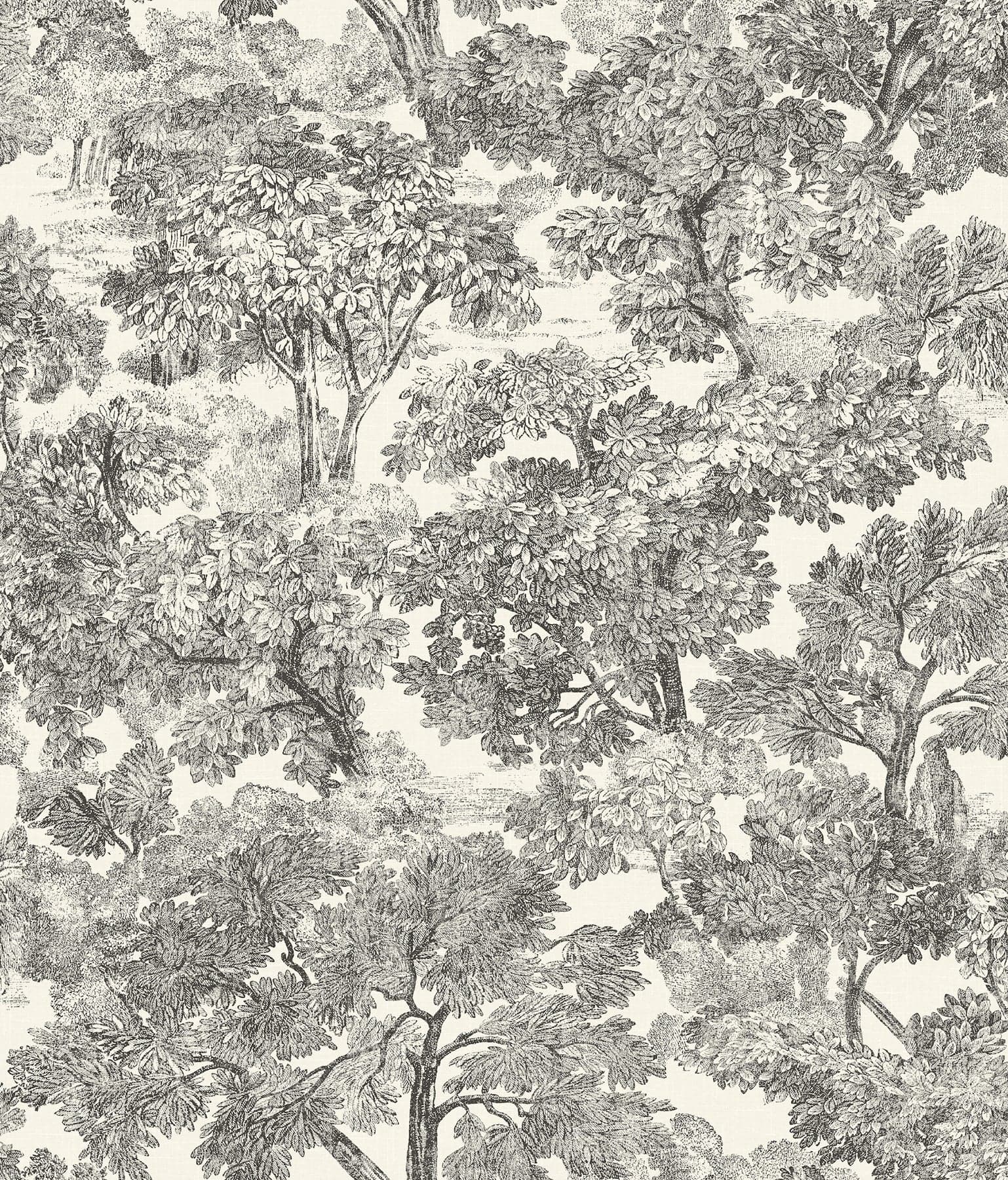 Chesapeake Spinney Toile Black Wallpaper