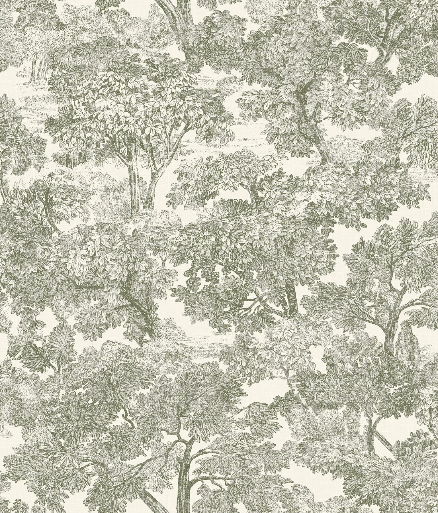 Chesapeake Spinney Toile Green Wallpaper