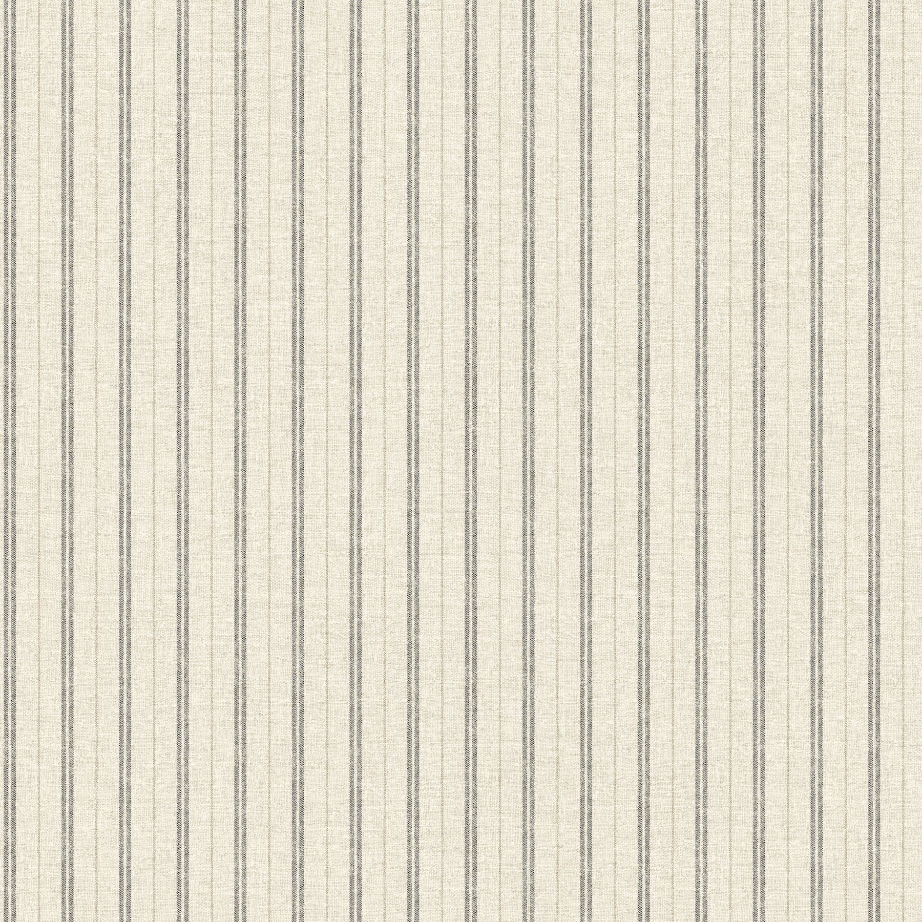 Chesapeake Harville Double Stripe Black Wallpaper