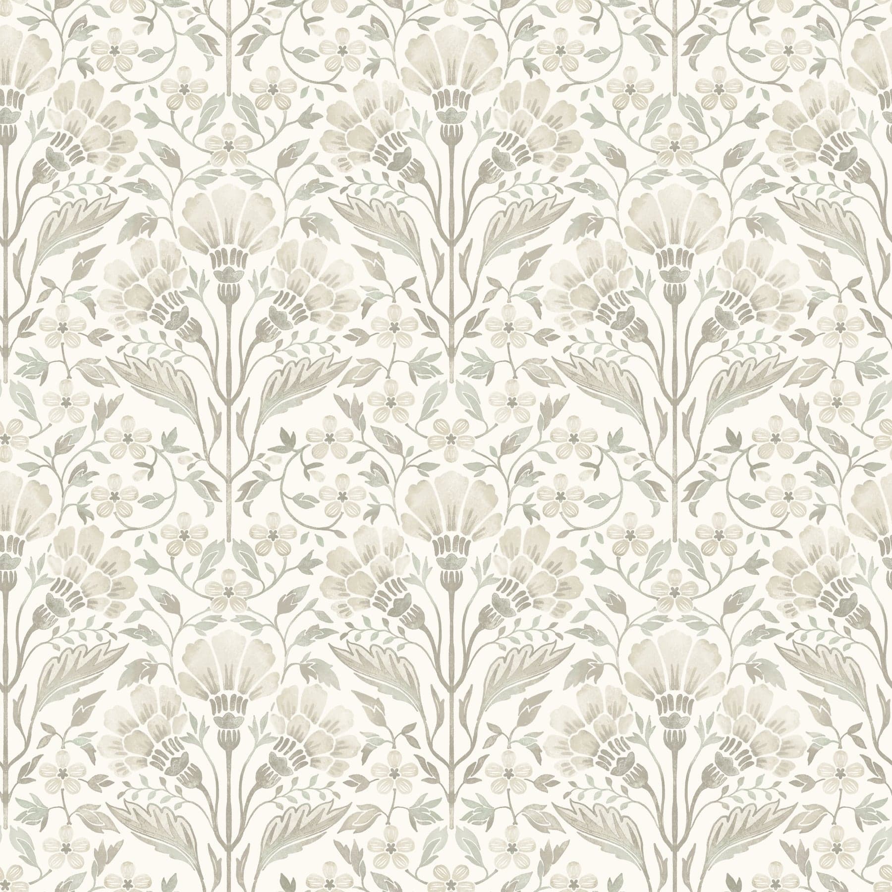 Chesapeake Edith Floral Damask Neutral Wallpaper