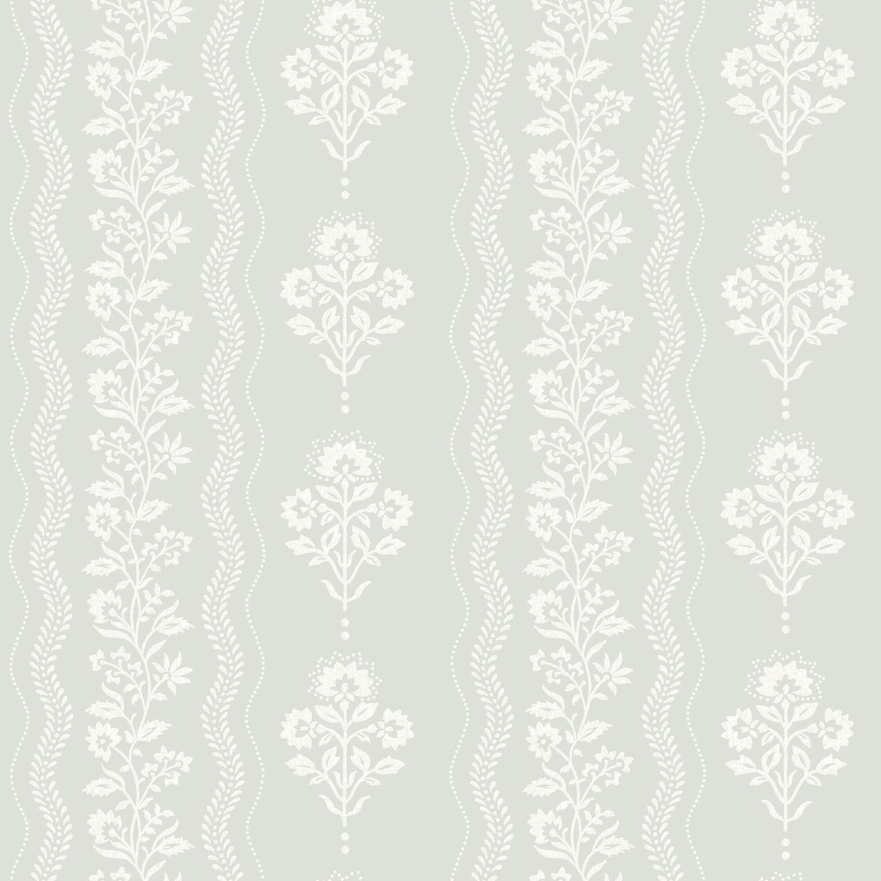 Chesapeake Lenea Floral Stripe Aqua Wallpaper