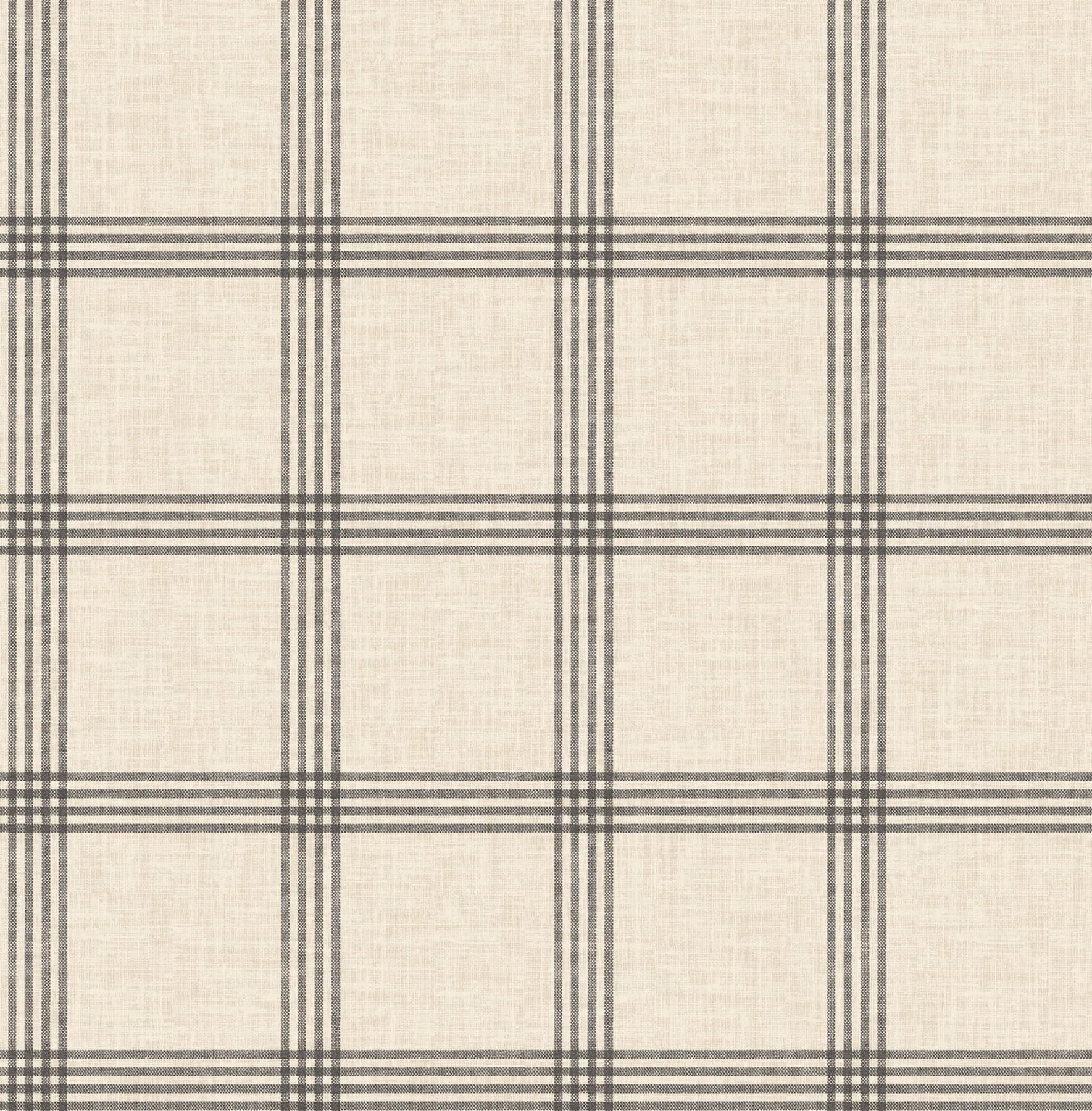 Twain Black Plaid Wallpaper