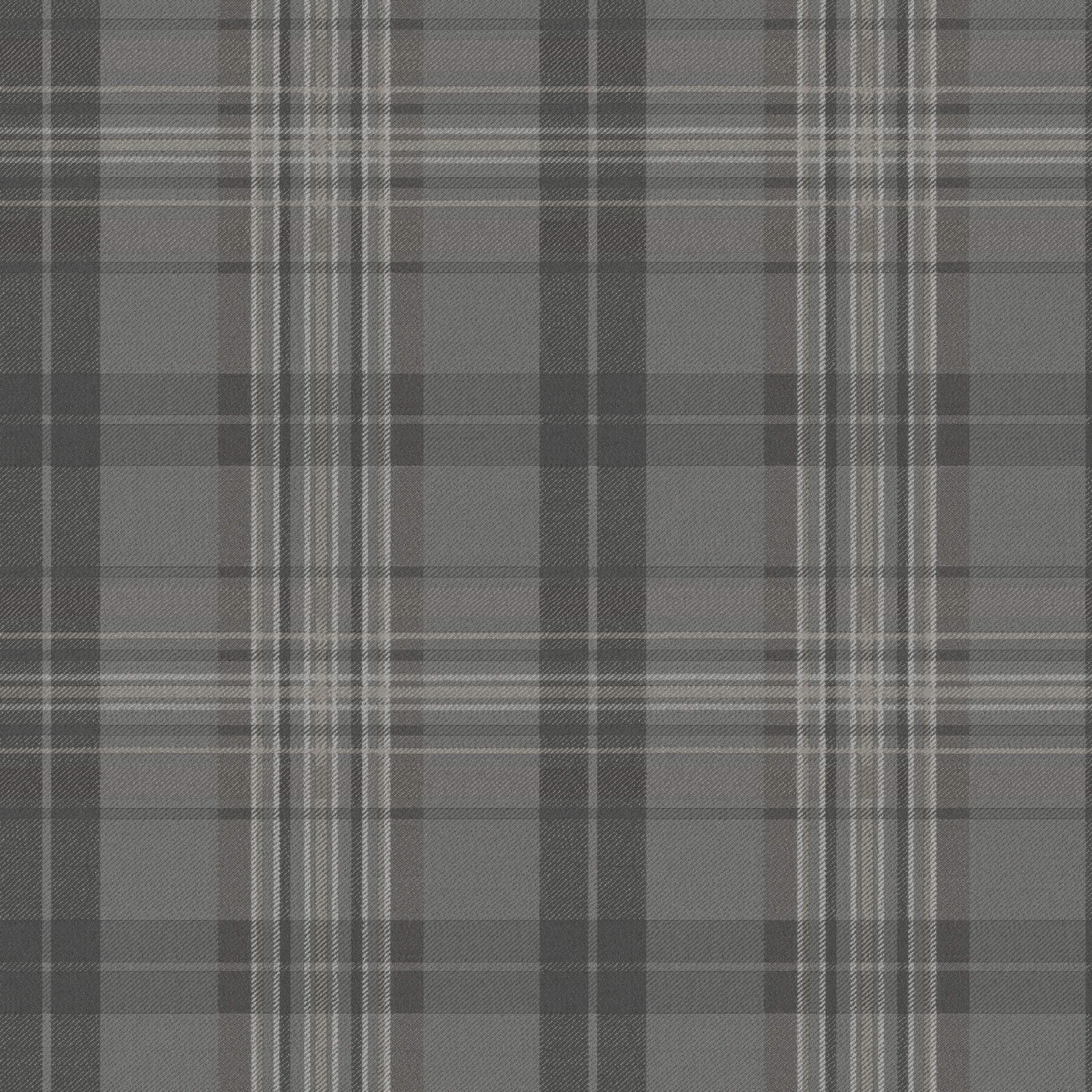 Austin Charcoal Plaid Wallpaper