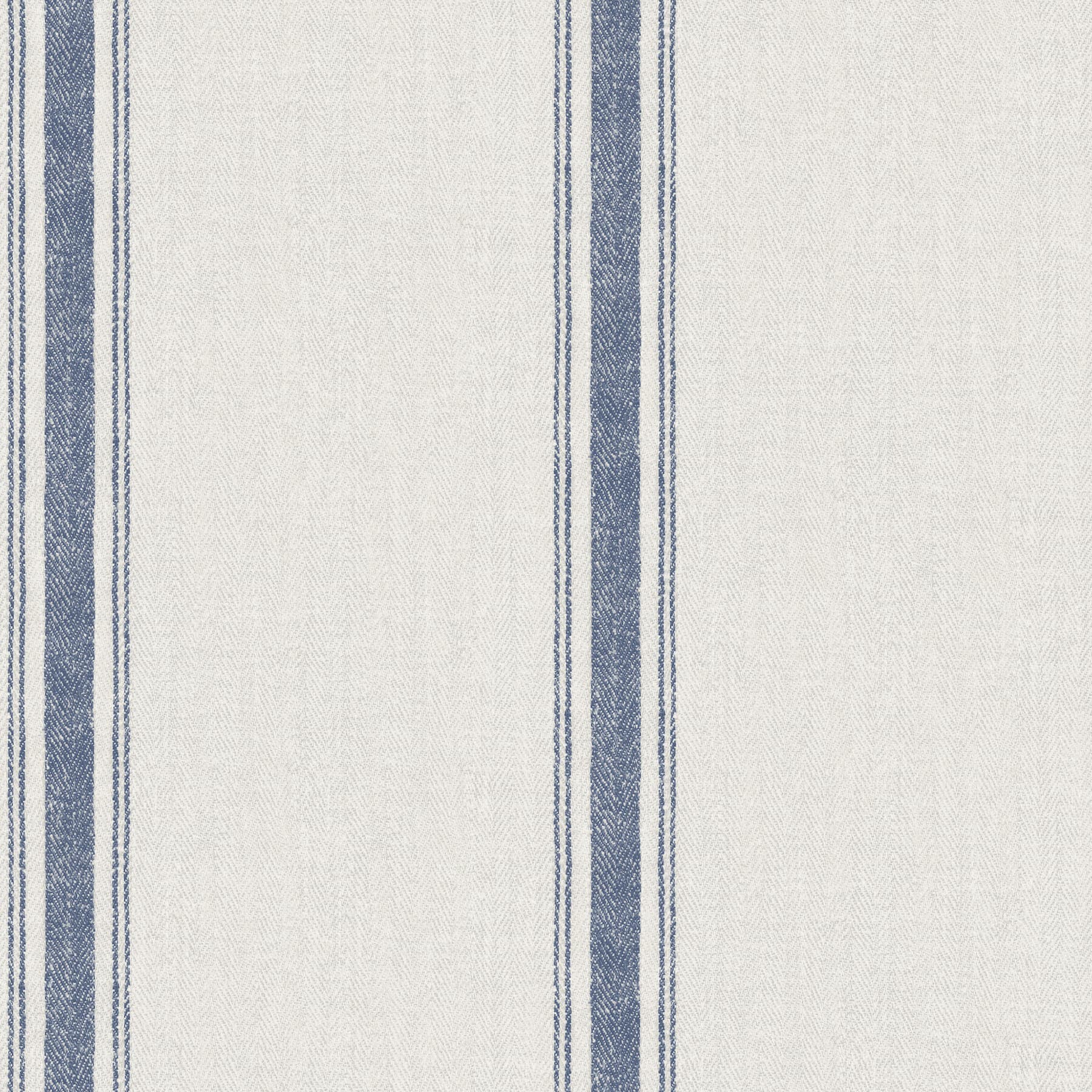 Linette Blue Fabric Stripe Wallpaper