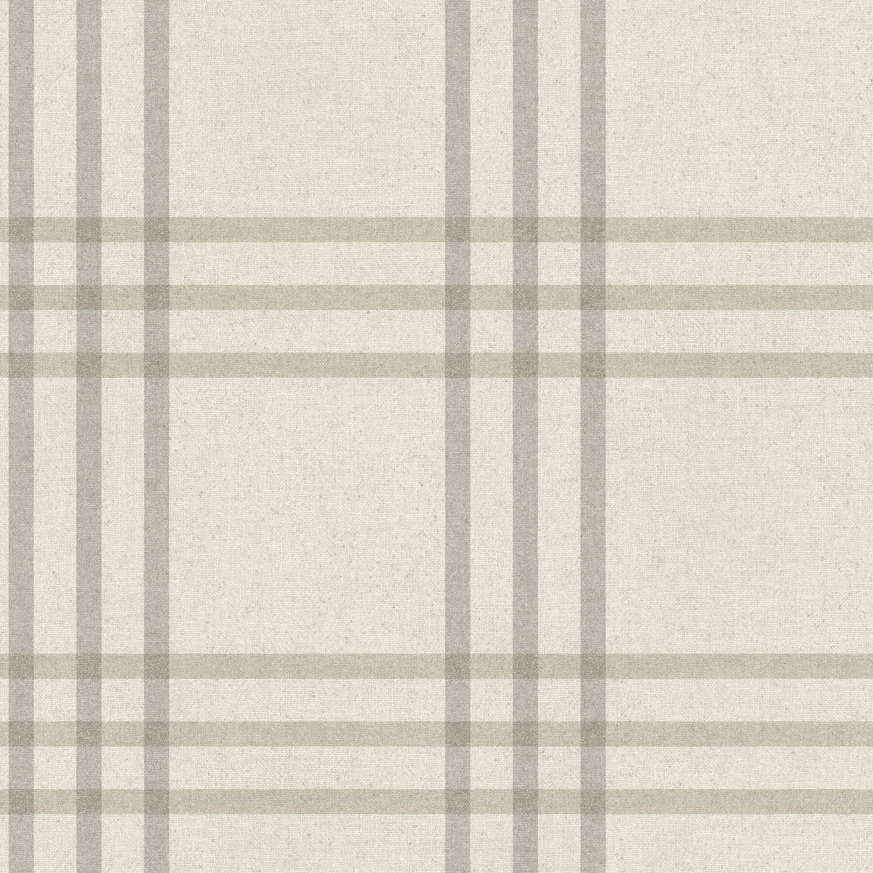 Fletcher Grey Plaid Wallpaper