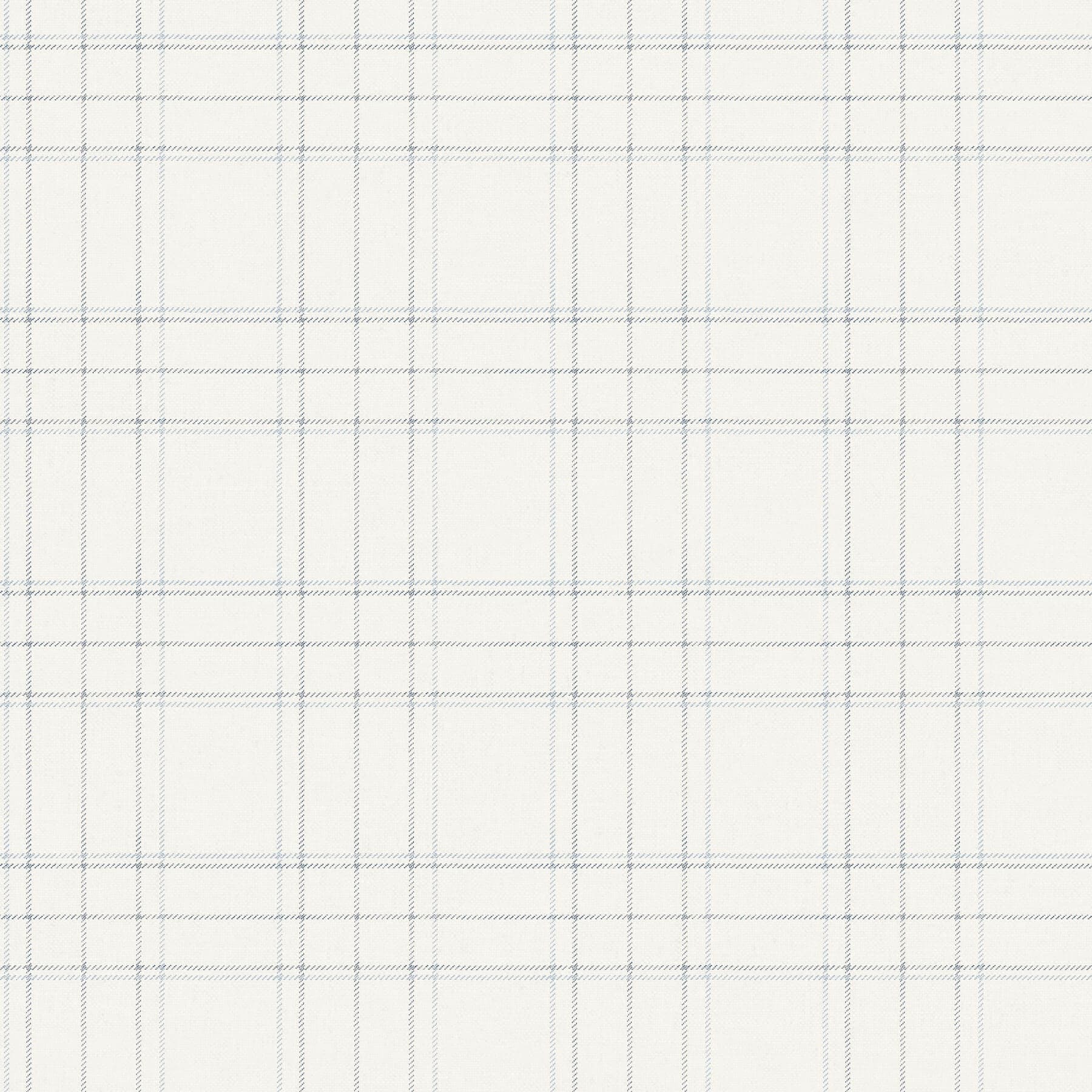 Fox Hollow White Dashed Plaid Wallpaper