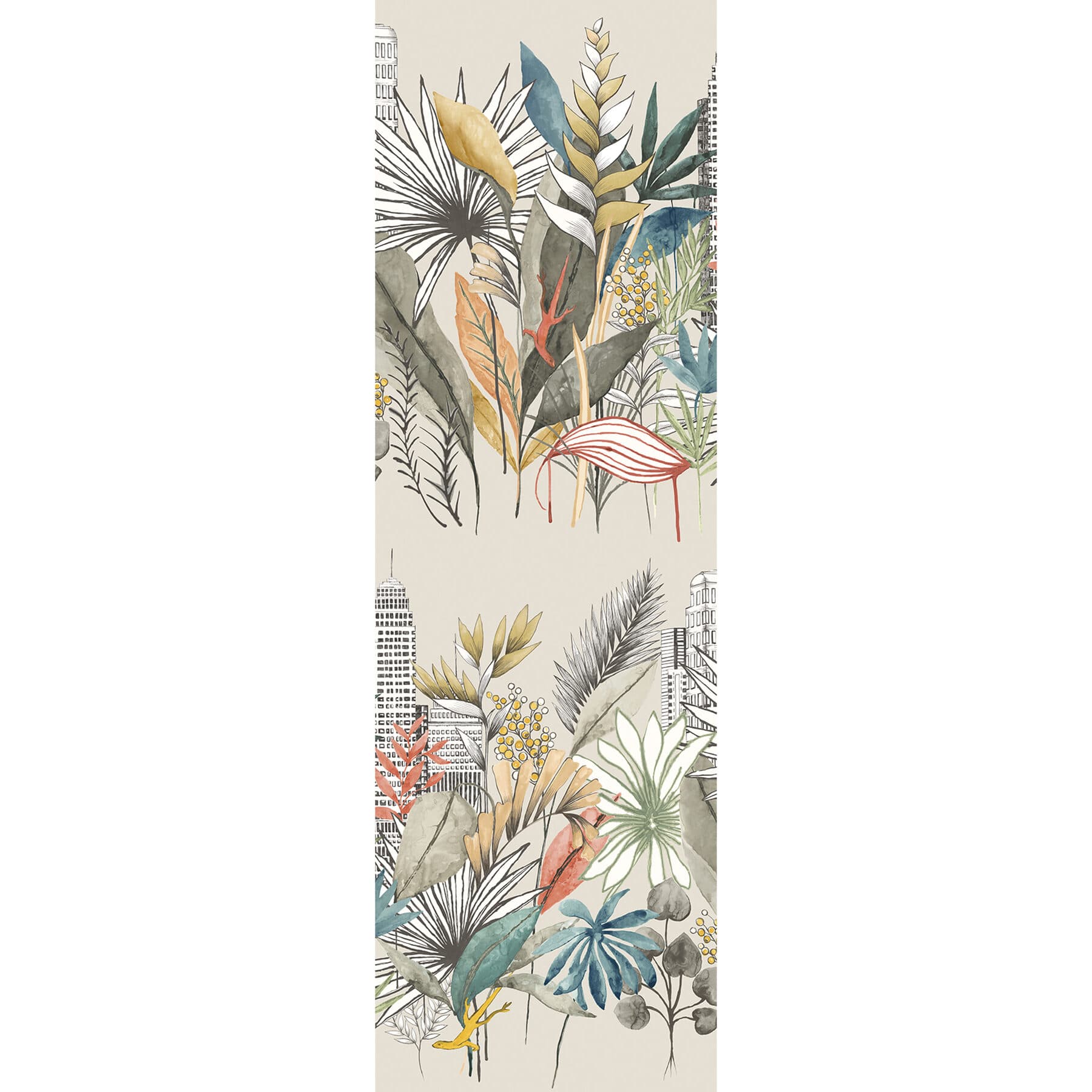 Sierra Neutral Urban Tropic Wallpaper