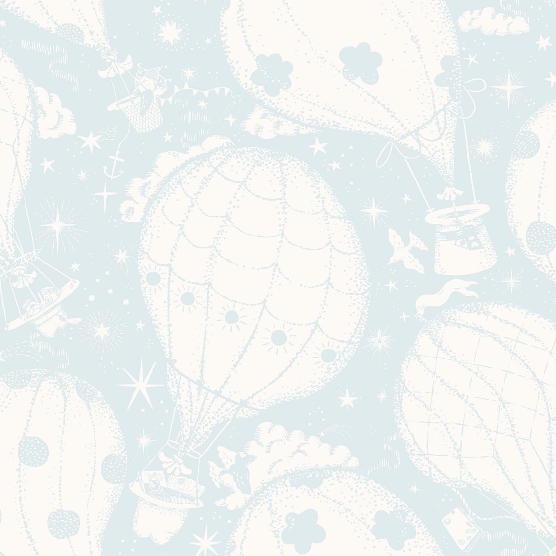 Ballongerna Wallpaper- Light Blue