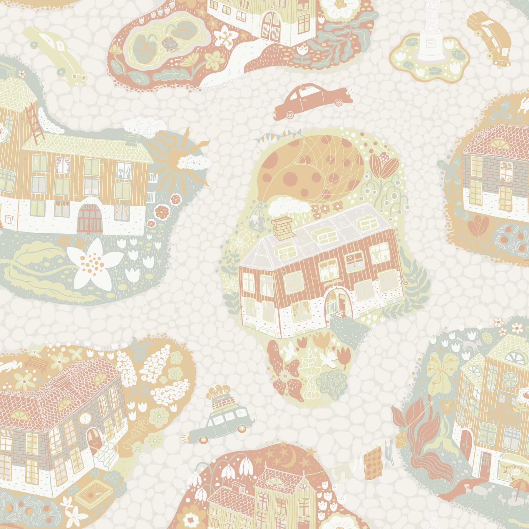 Staden Wallpaper- Grey