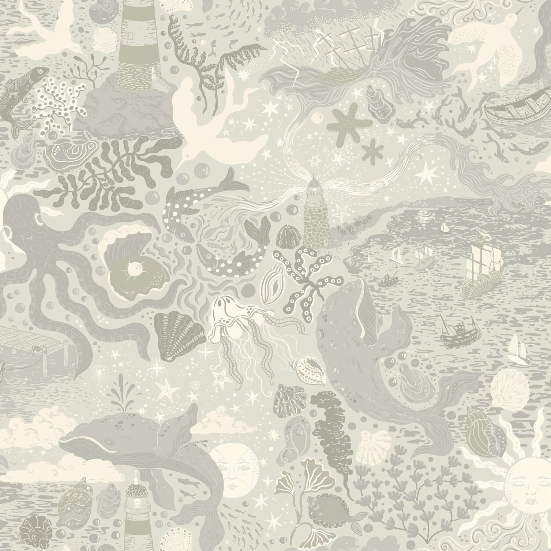 Havet Wallpaper- Light Blue