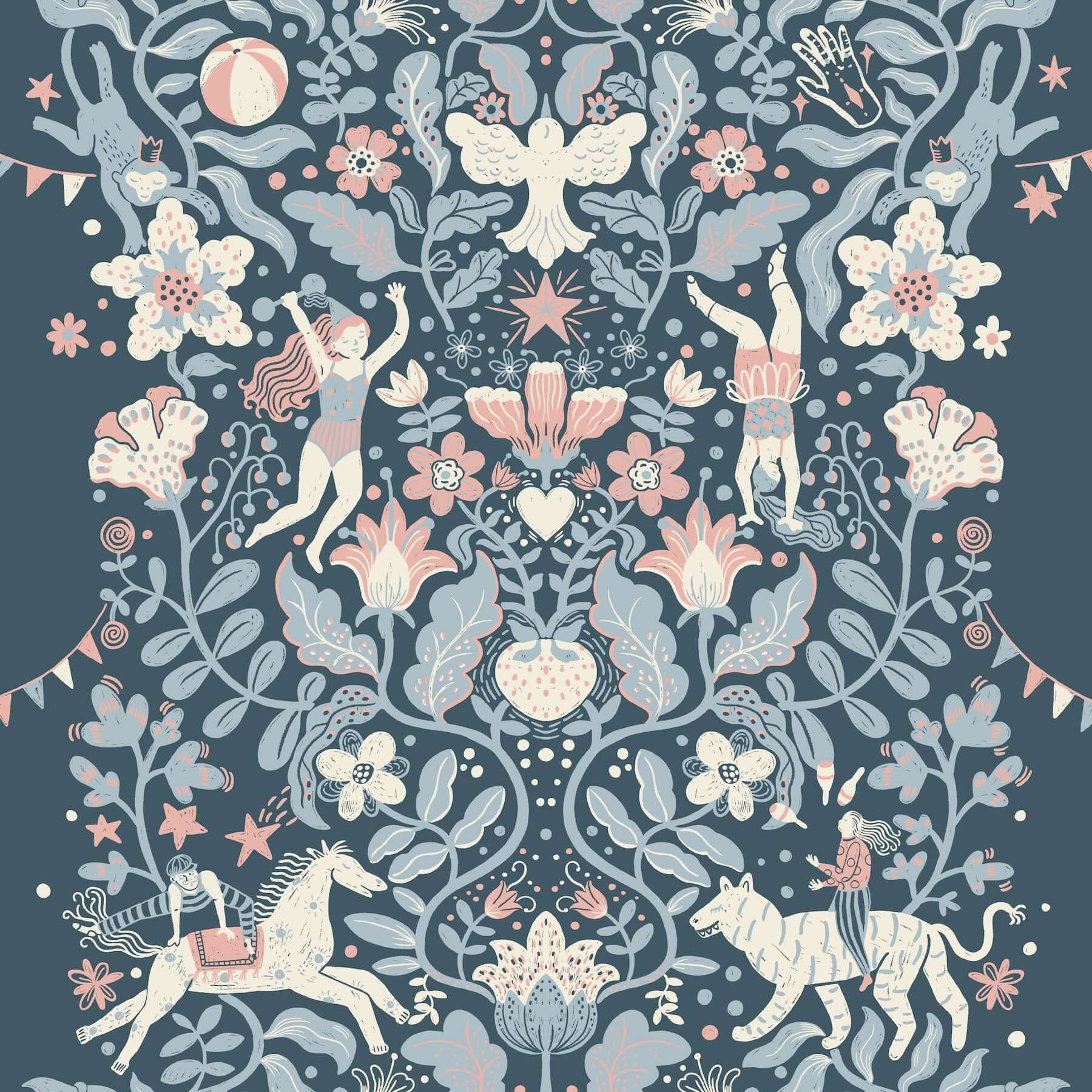 Cirkus Wallpaper- Blue