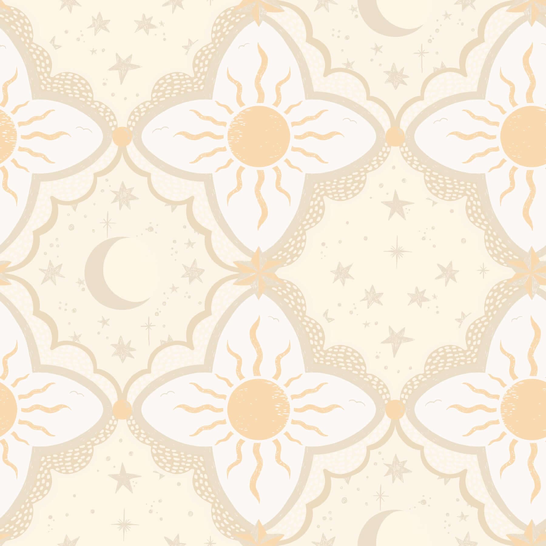 Sol & Måne Wallpaper- Tangerine