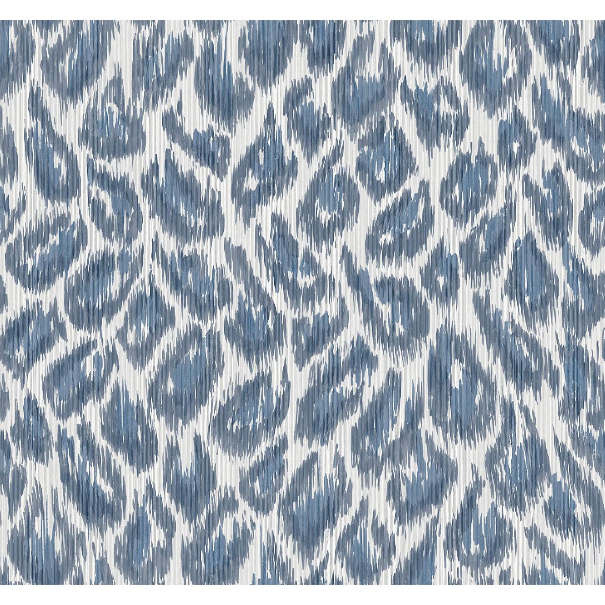 Electra Blue Leopard Spot String Wallpaper