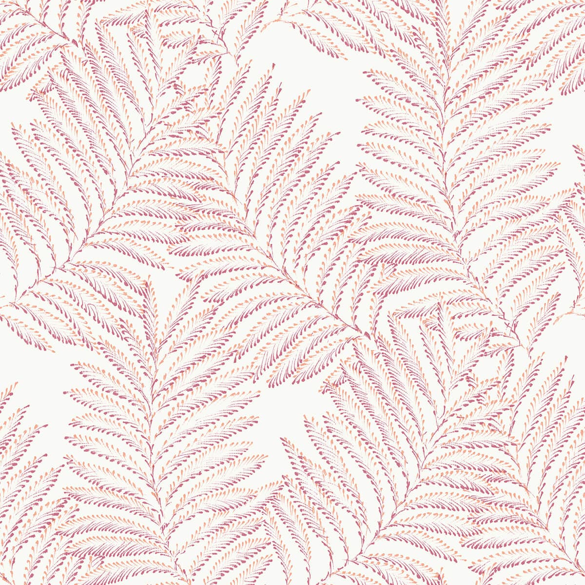 Finnley Pink Inked Fern Wallpaper