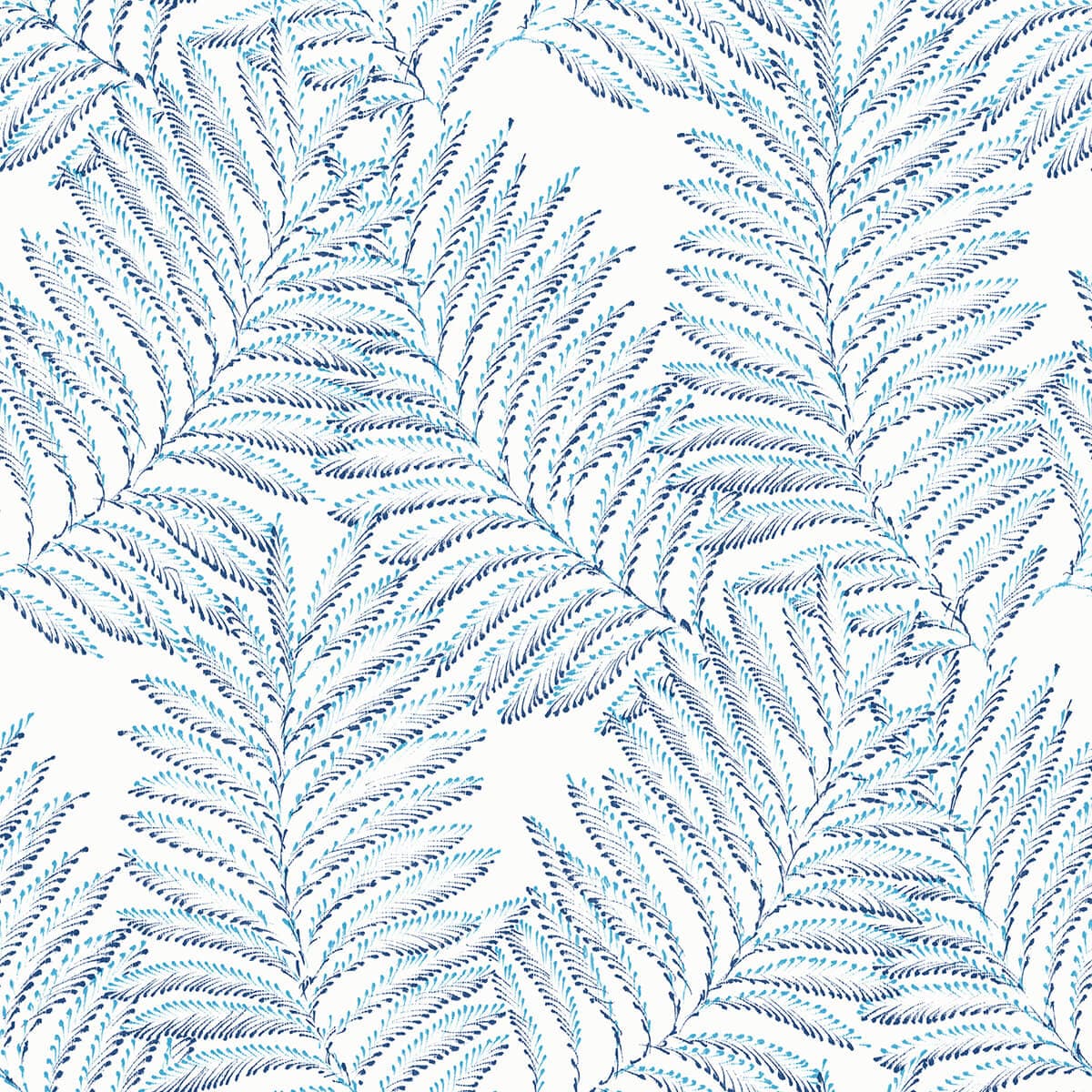 Finnley Blue Inked Fern Wallpaper