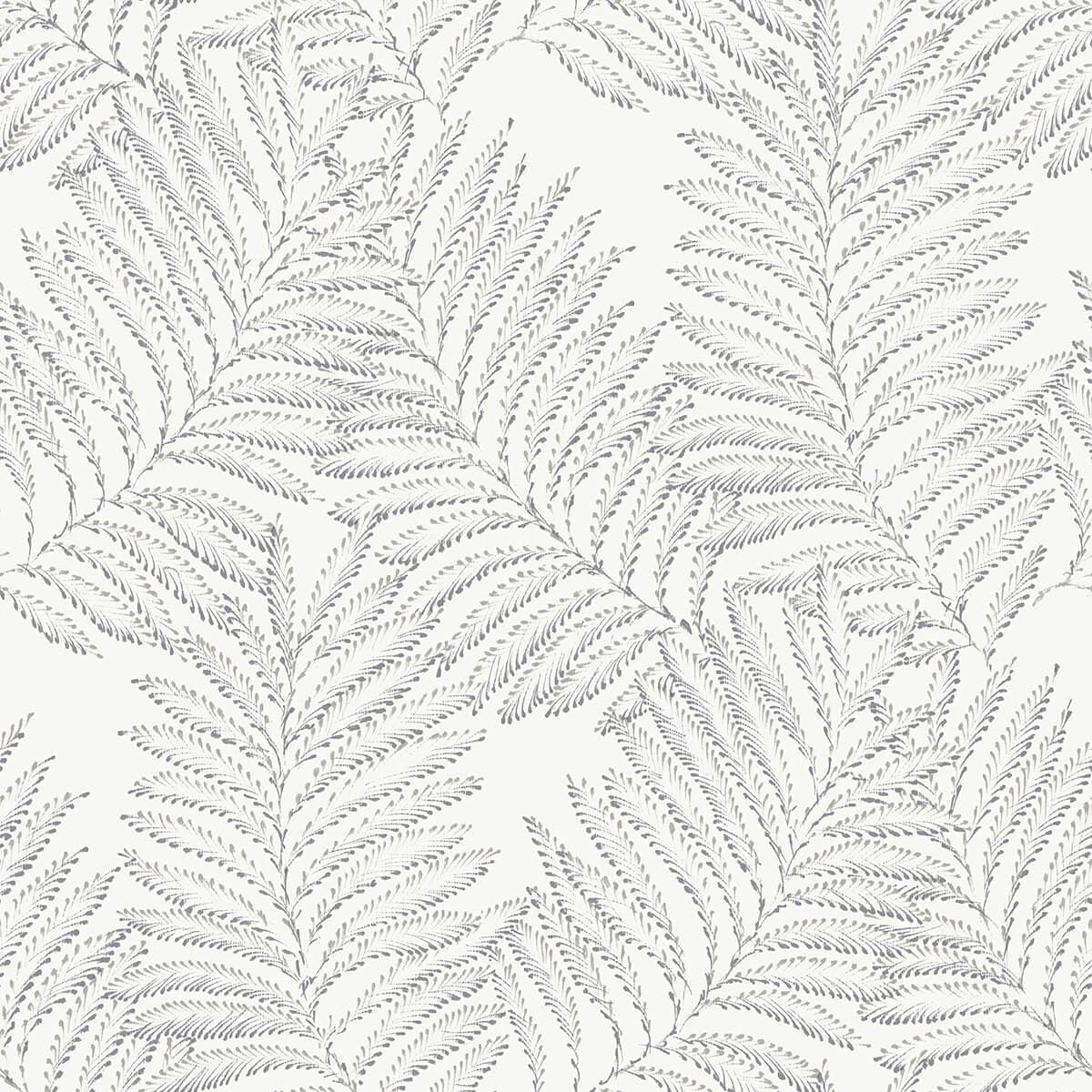 Finnley Grey Inked Fern Wallpaper