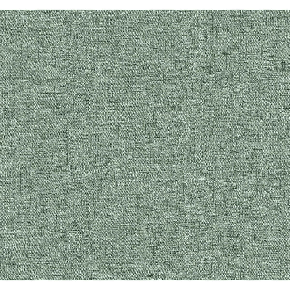 Bentley Green Faux Linen Wallpaper