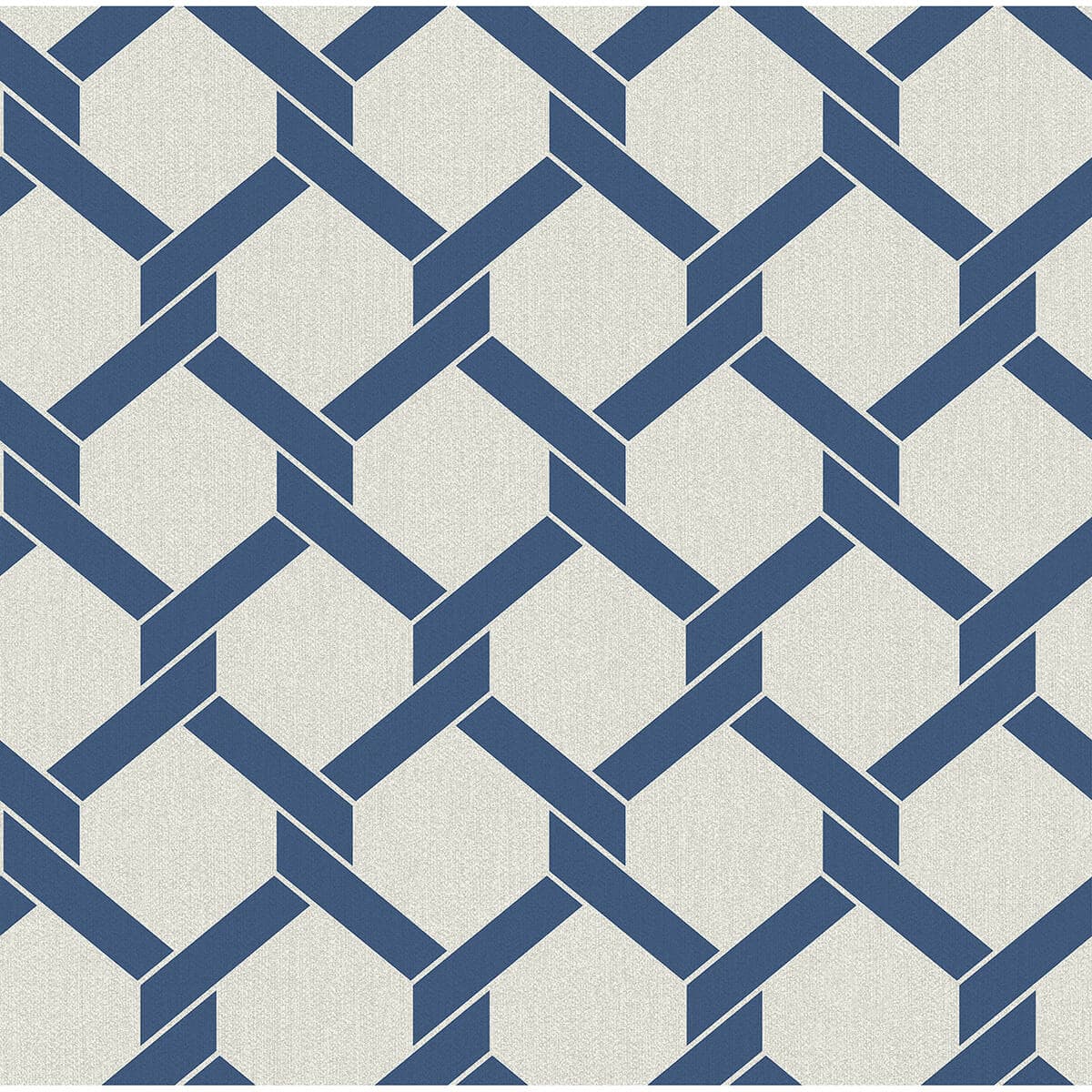 Payton Blue Hexagon Trellis Wallpaper