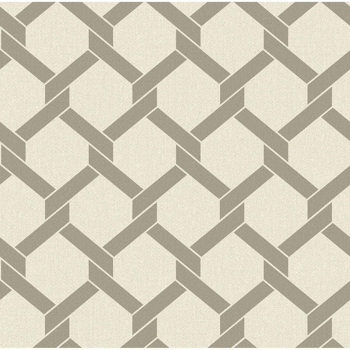 Payton Grey Hexagon Trellis Wallpaper