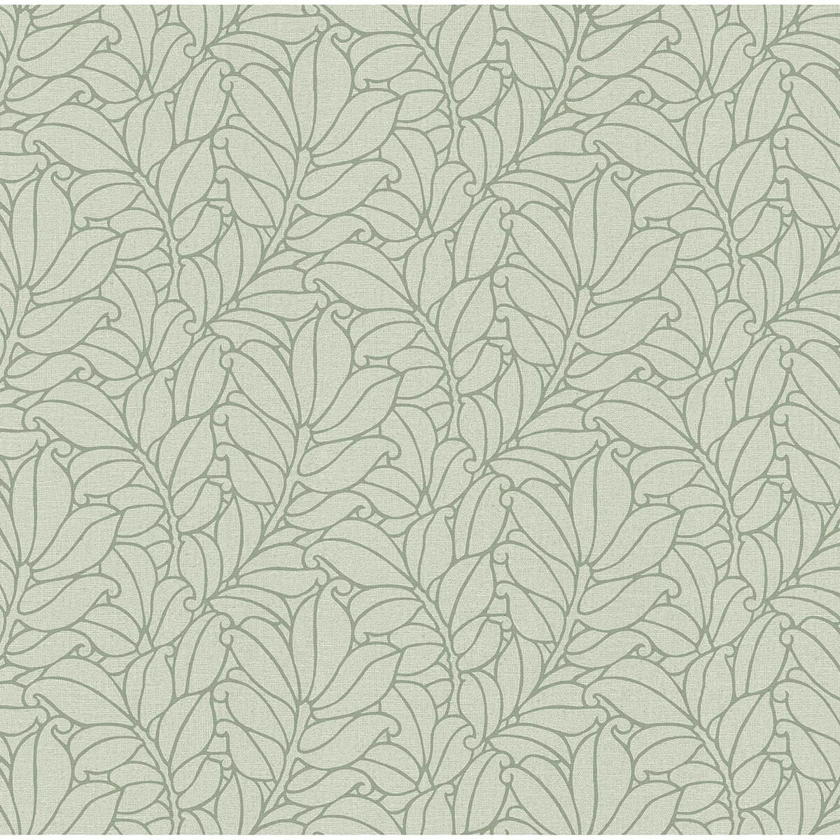 Coraline Green Leaf Wallpaper