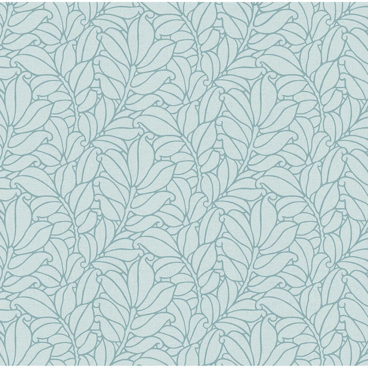 Coraline Teal Leaf Wallpaper