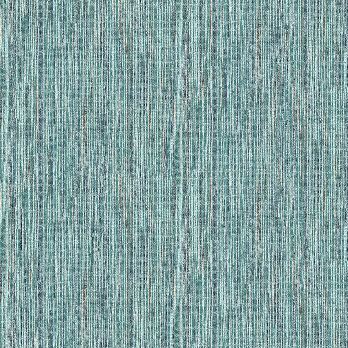 Justina Teal Faux Grasscloth Wallpaper