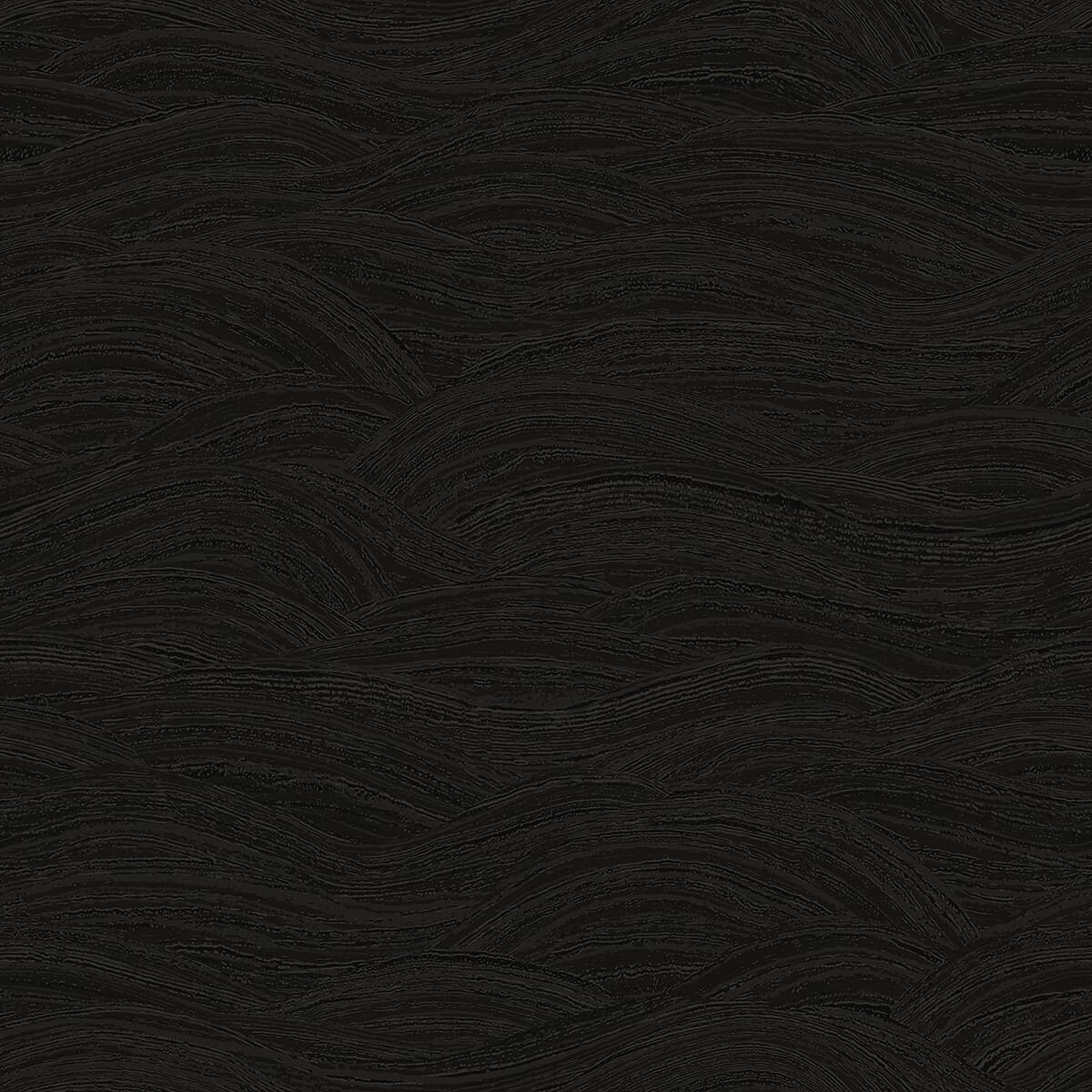Leith Black Zen Waves Wallpaper