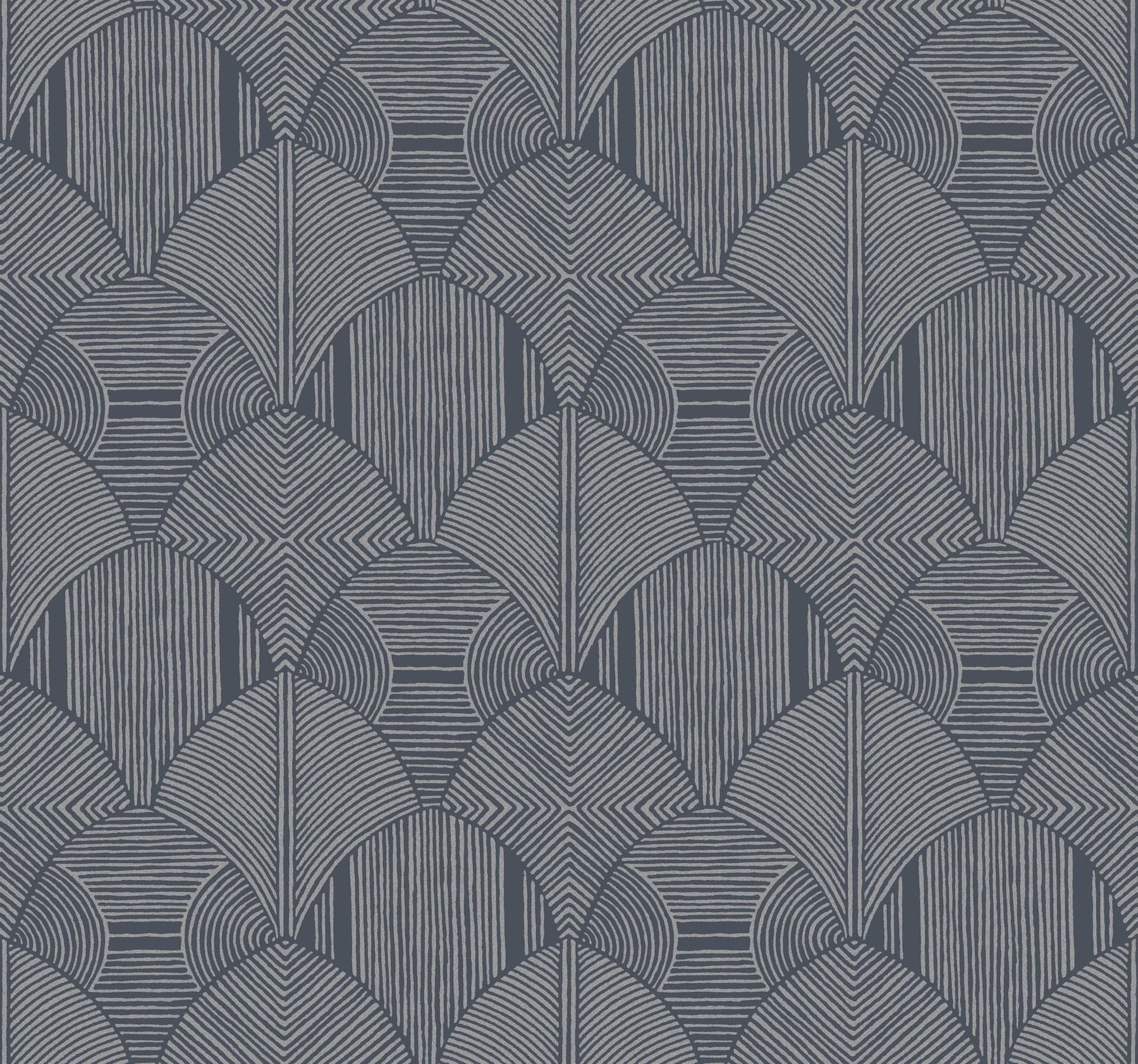 Meyberg Geometric Blue Wallpaper
