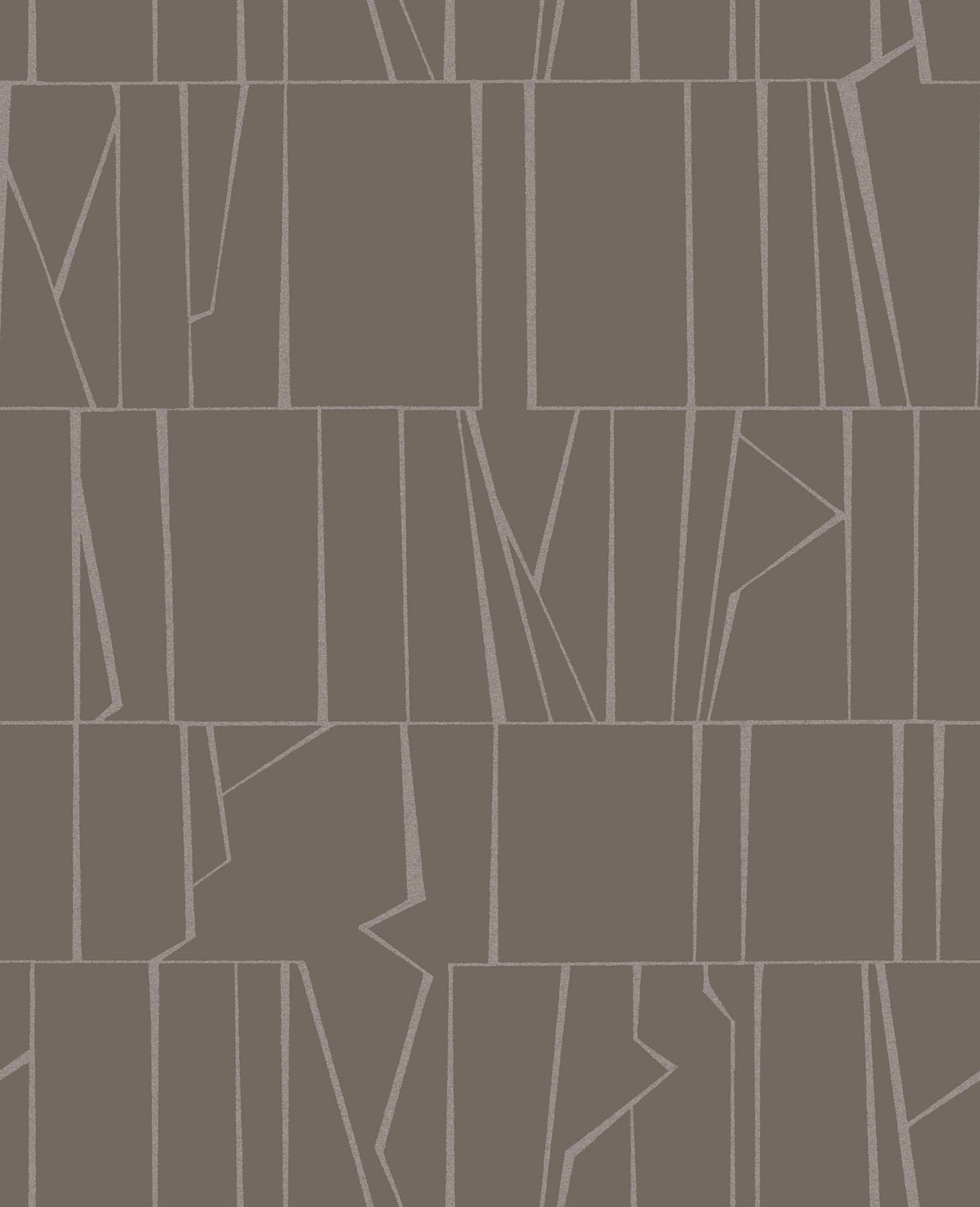Huntington Geometric Stripe Chocolate Wallpaper