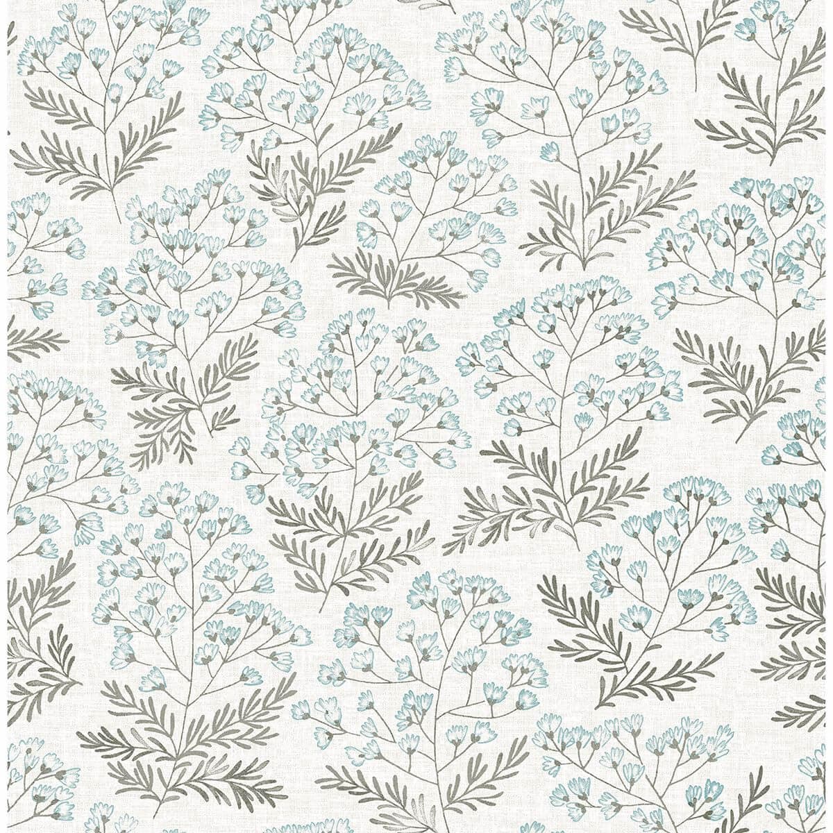Floret Blue Floral Wallpaper