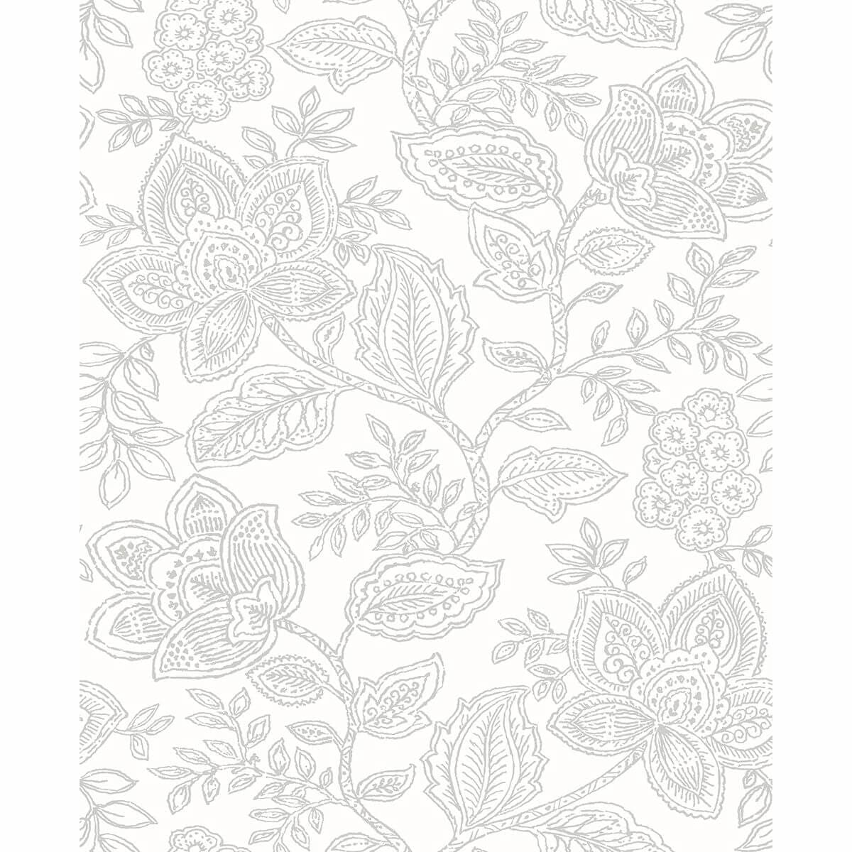 Larkin Grey Floral Wallpaper