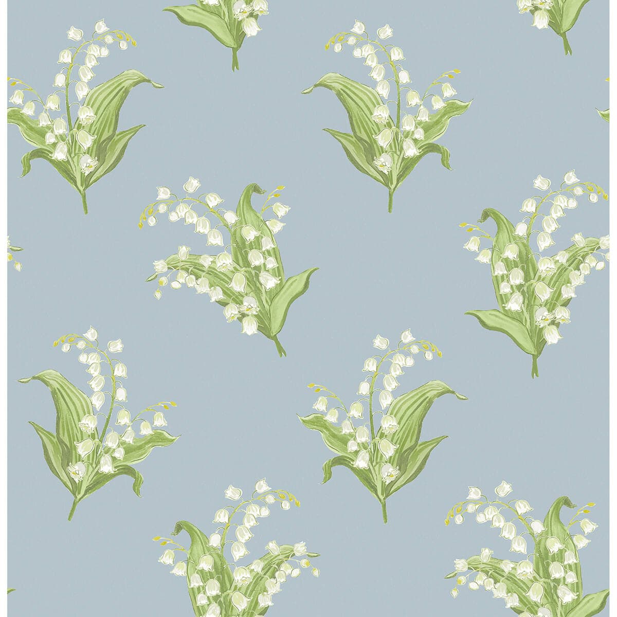 Farmington Blue Heather Lily of the Valley Wallpaper By Erin Gates