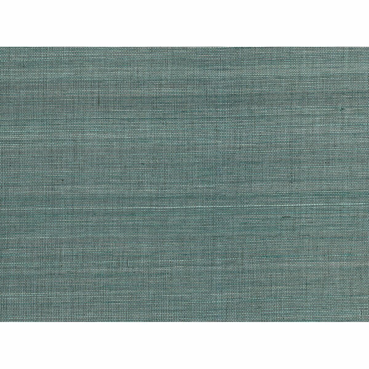 Laem Teal Grasscloth Wallpaper
