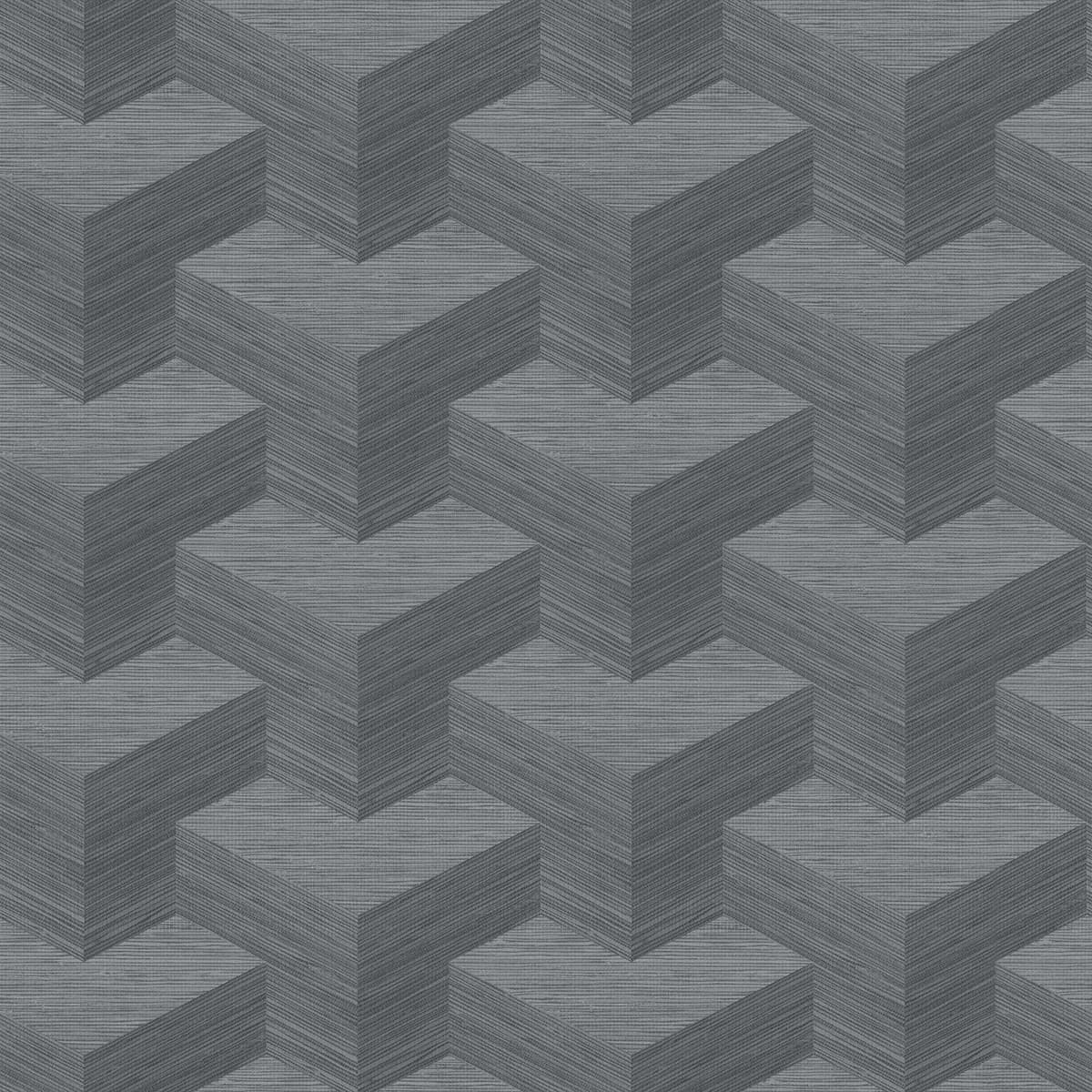 Y Knot Slate Geometric Texture Wallpaper