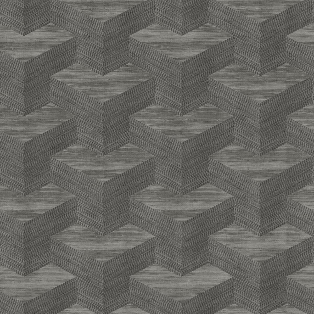 Y Knot Grey Geometric Texture Wallpaper