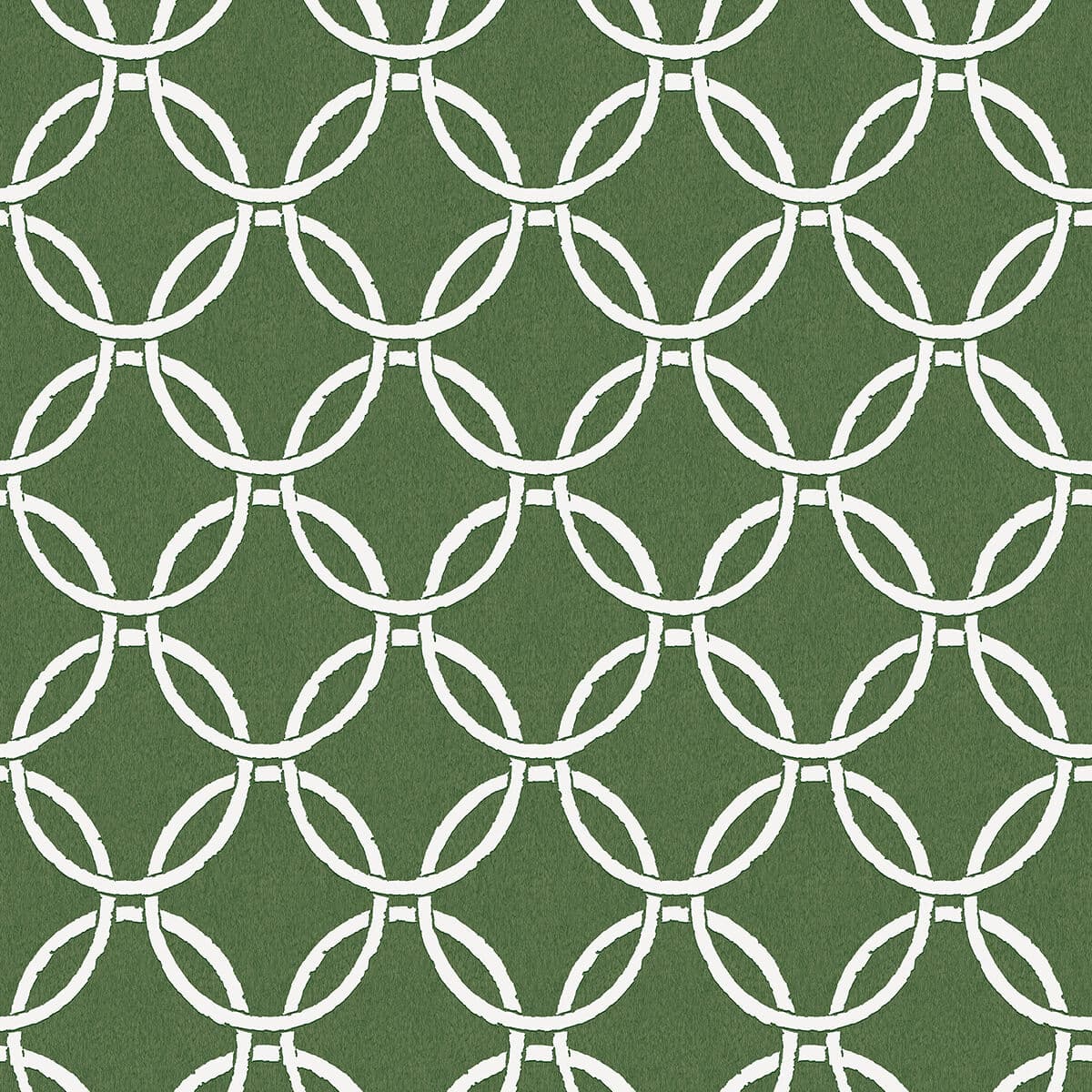 Quelala Green Ring Ogee Wallpaper