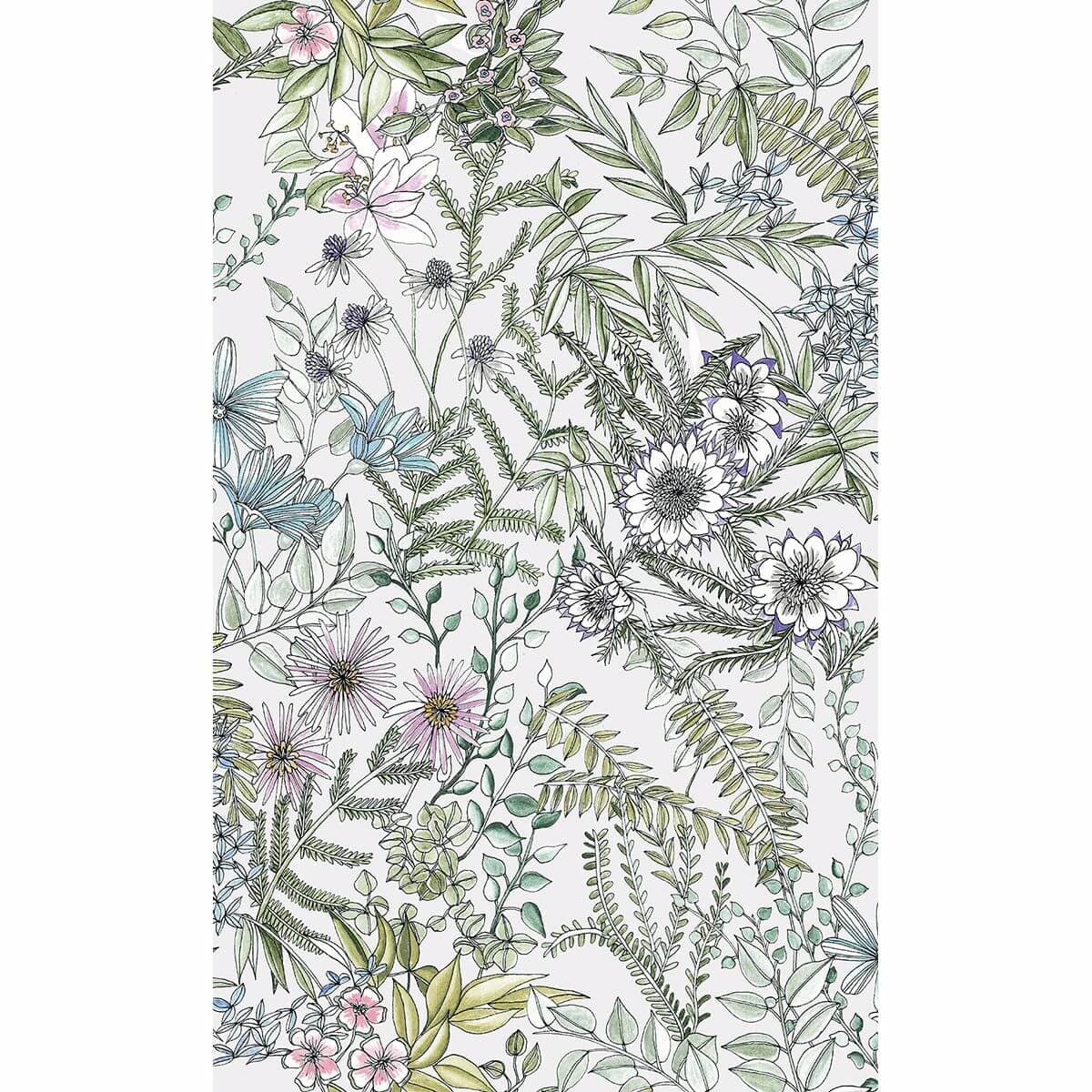 Full Bloom Off-White Floral Wallpaper