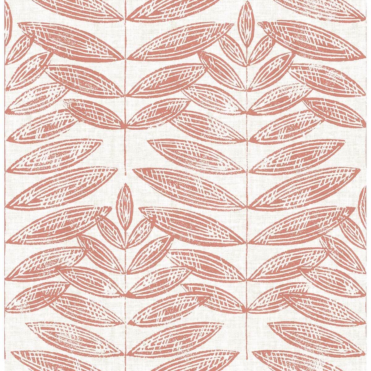Akira Coral Leaf Wallpaper